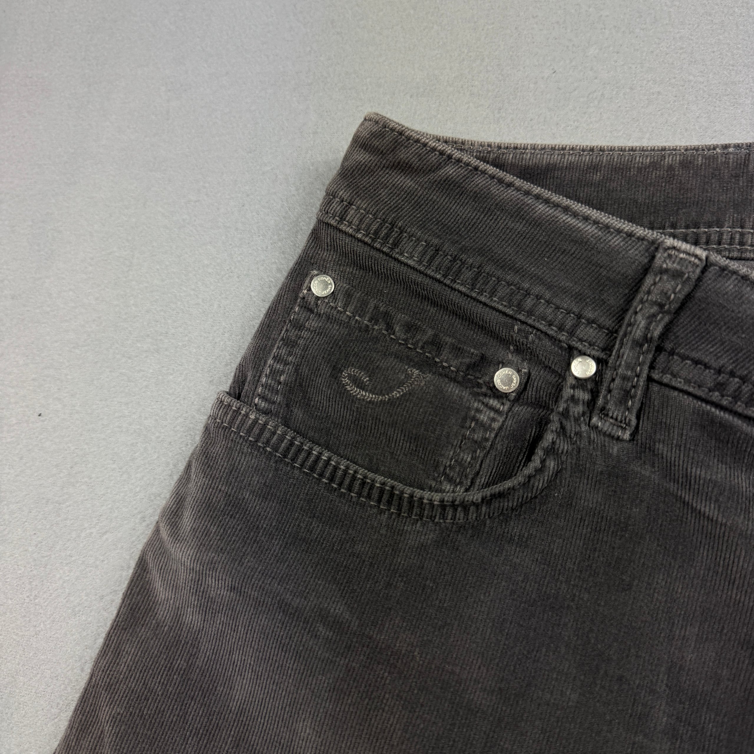 Jacob Cohen Style 688 Grey Corduroy Slim Fit Jeans Size 32 image 6