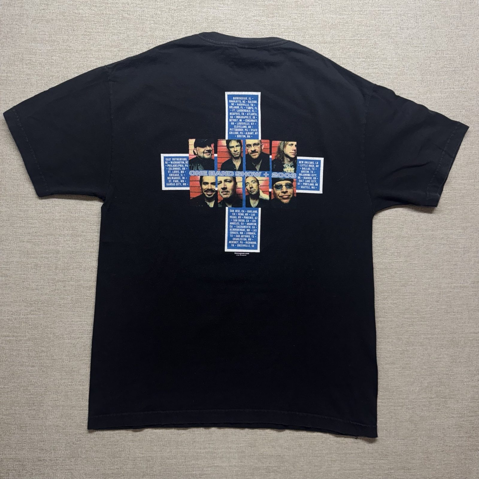 Murina Black Tim McGraw & The Dancehall Doctors Graphic T-Shirt Large 100% Cotton image 4
