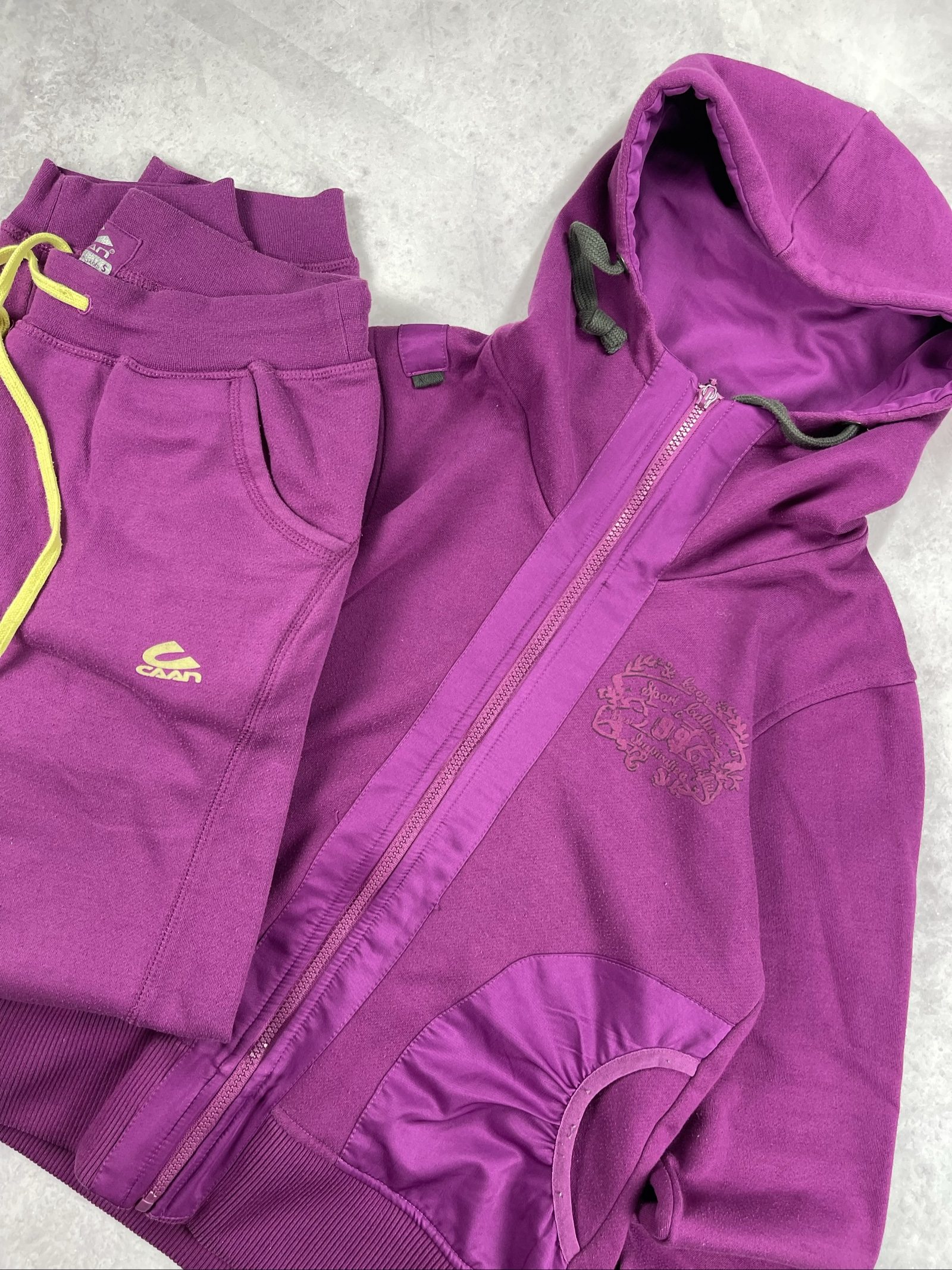Caan Women's Purple Cotton-Polyester Hoodie & Joggers Set Medium image 2
