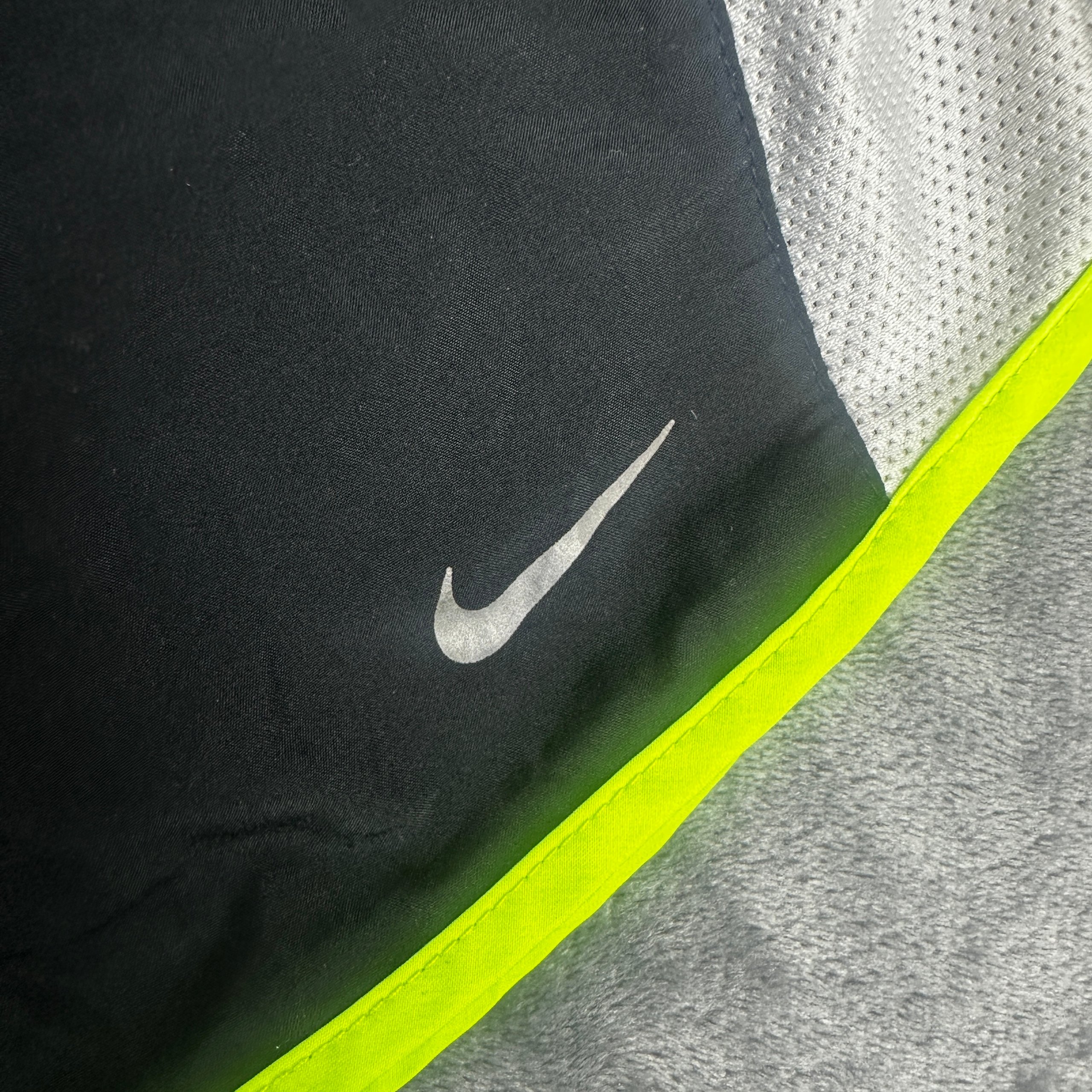 Nike Women’s Dri-FIT Tempo Running Shorts - Black & Neon Volt - Size M image 2