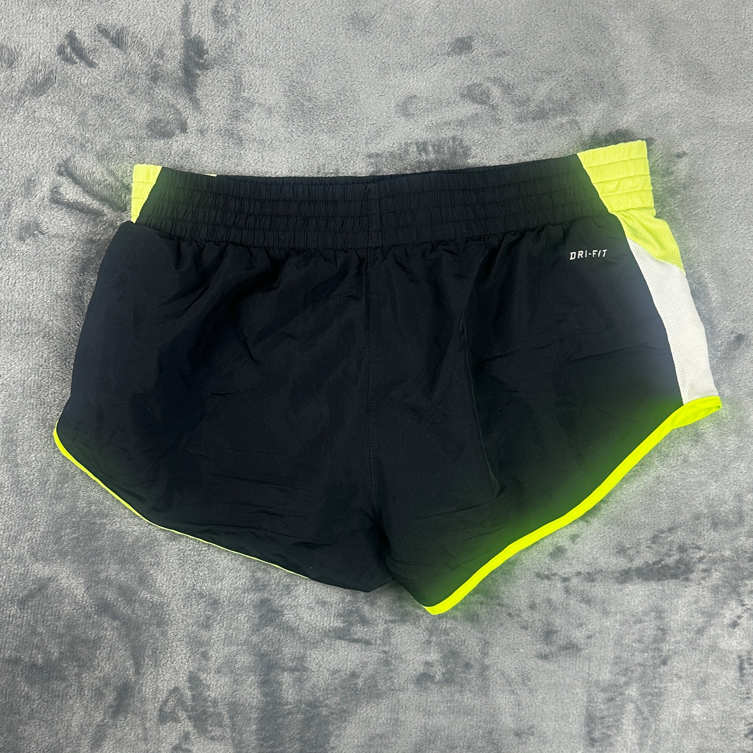 Nike Women’s Dri-FIT Tempo Running Shorts - Black & Neon Volt - Size M image 4