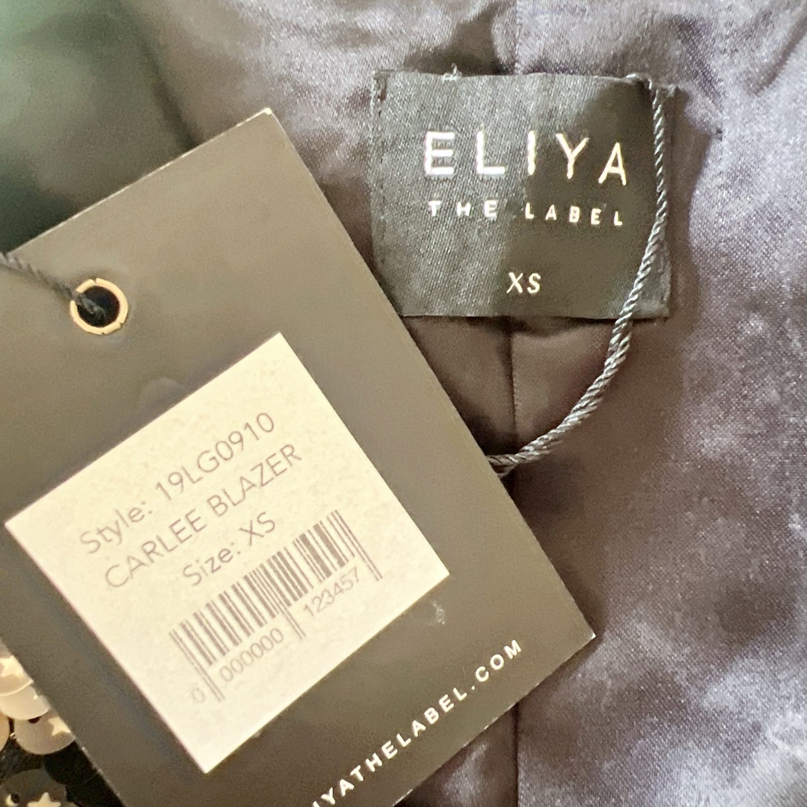 Eliya The Label Carlee Star Sequin Blazer XS / AU 6 / US 2 Gold Party Jacket image 10