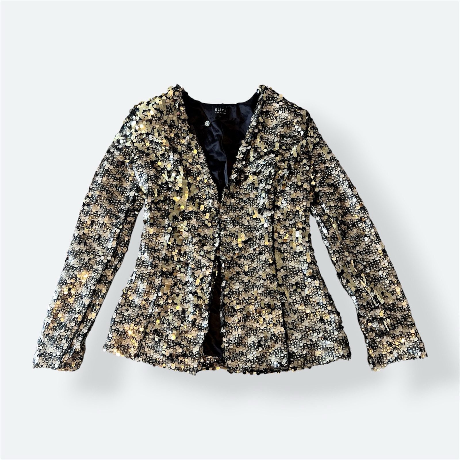 Eliya The Label Carlee Star Sequin Blazer XS / AU 6 / US 2 Gold Party Jacket image 5