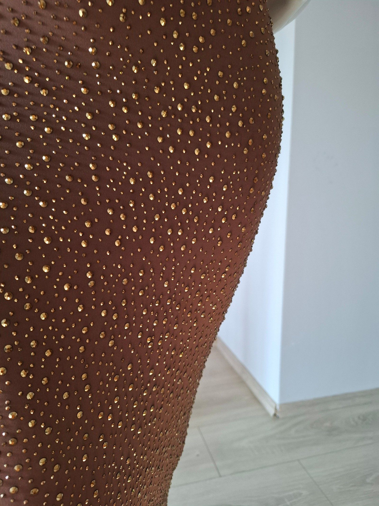 Lesile Amon Glitzer Pailletten Rock in Braun/Gold Gr. XS/S image 6