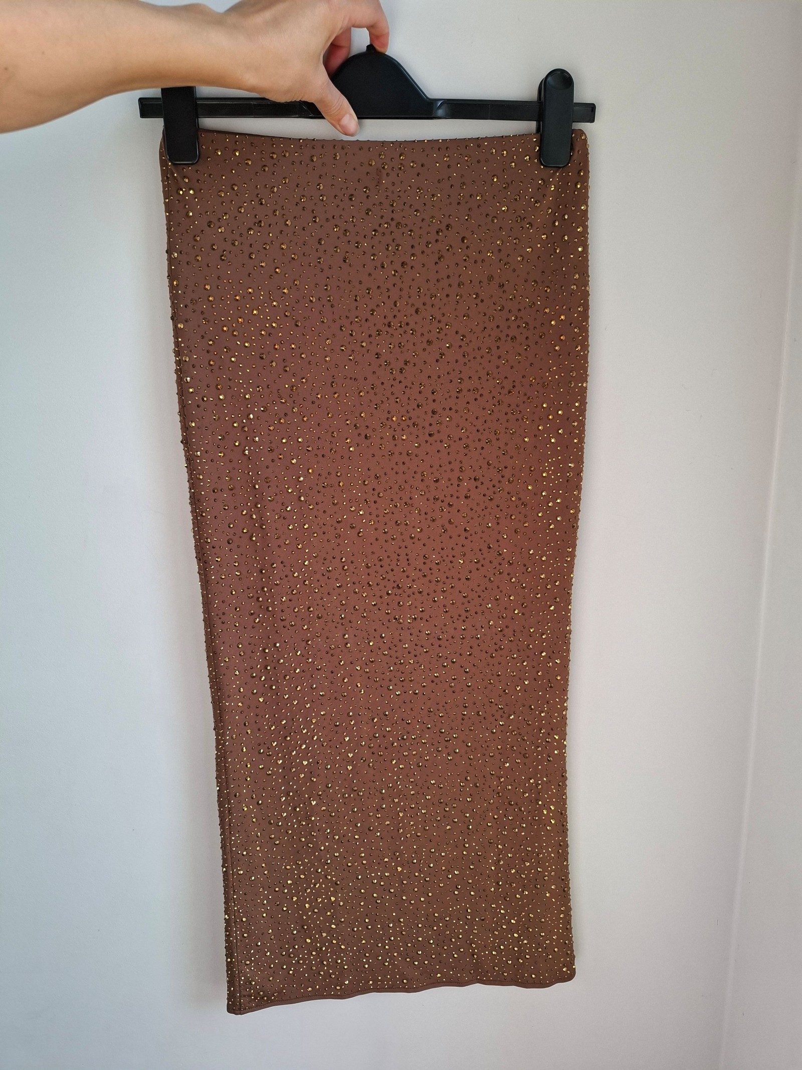 Lesile Amon Glitzer Pailletten Rock in Braun/Gold Gr. XS/S image 8