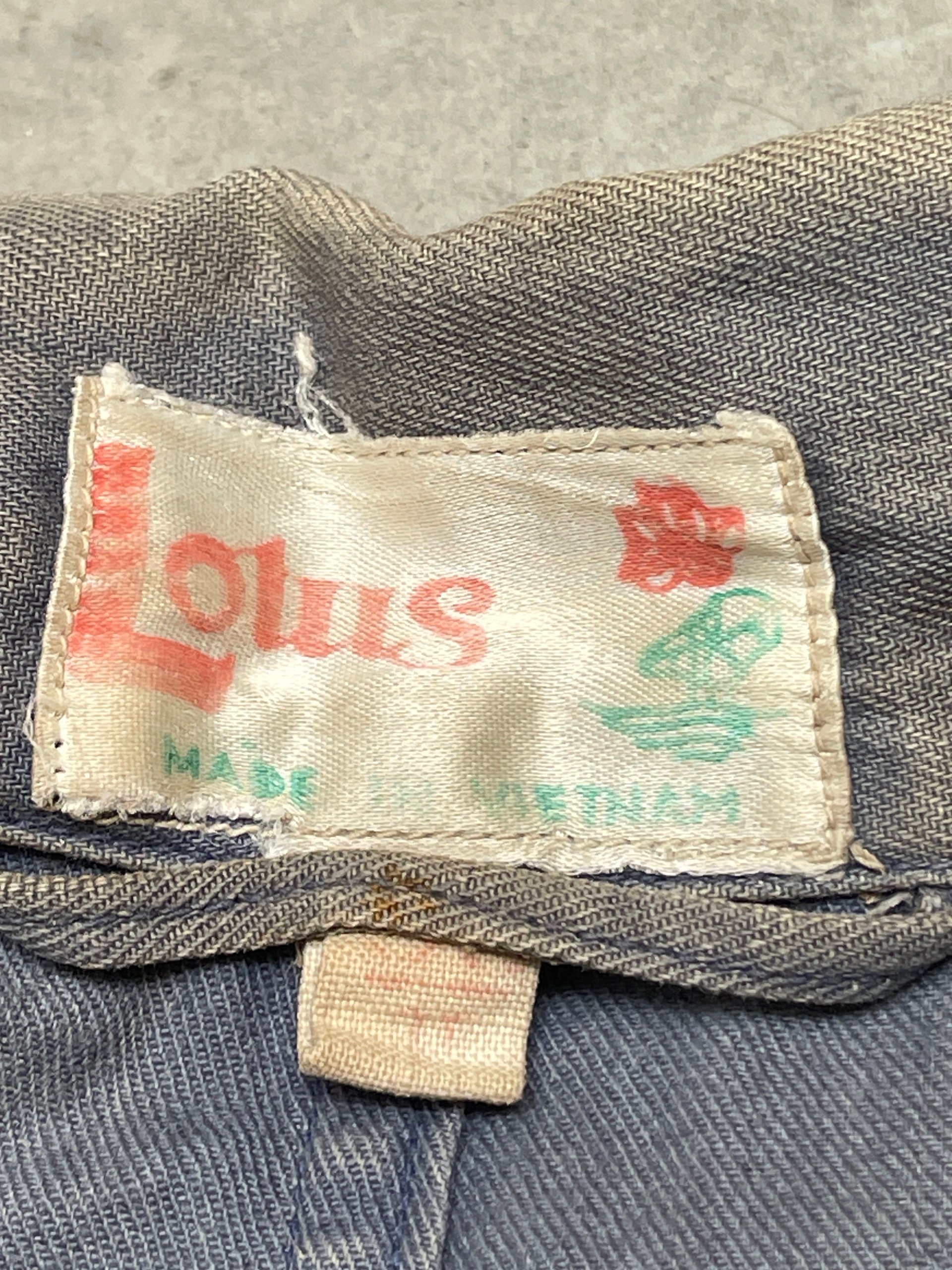 Lotus 50s 60s Blue Vintage Workwear Chore Coat Jacket Large Distressed image 4