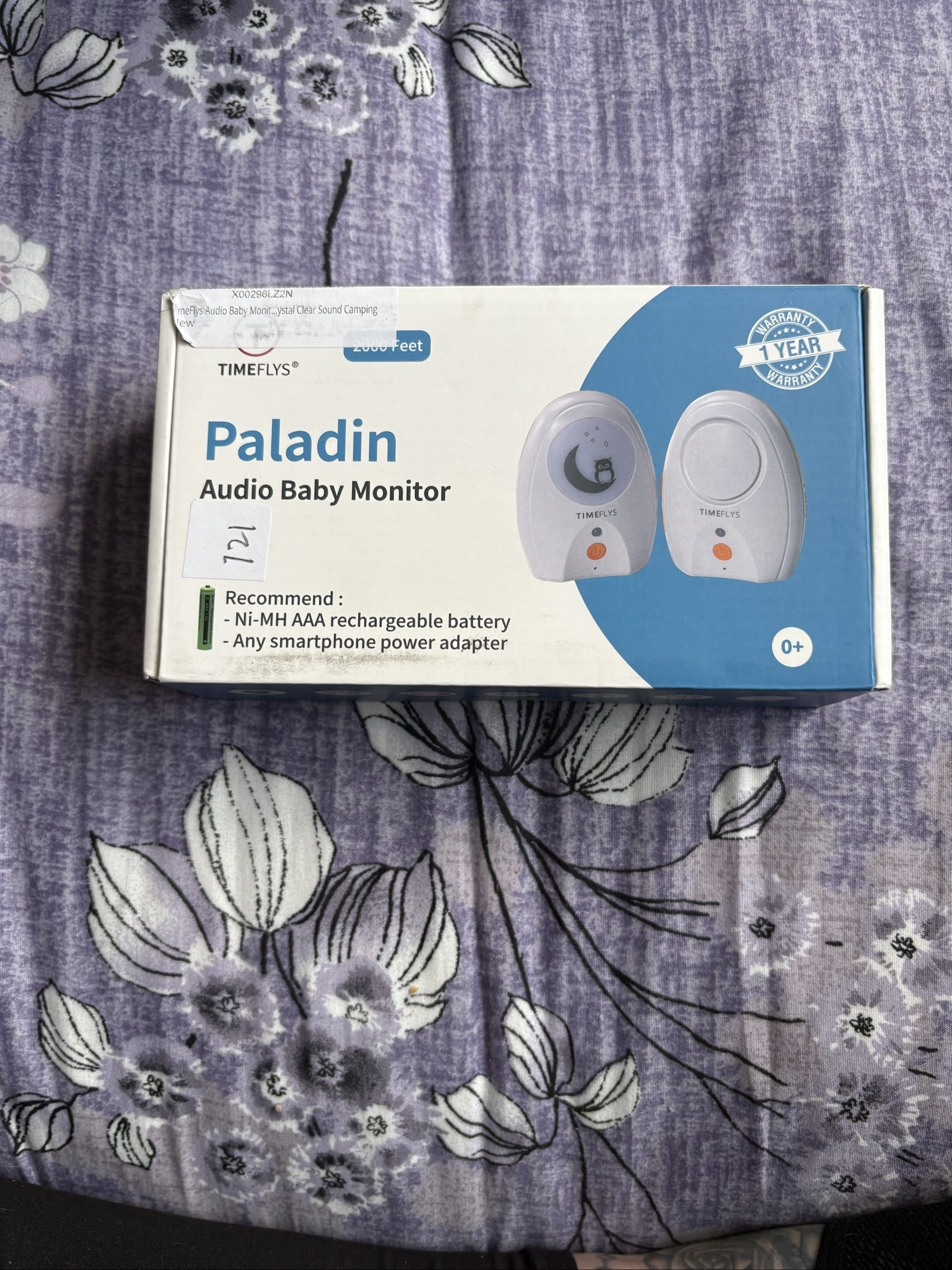 Timeflys White Paladin Audio Baby Monitor