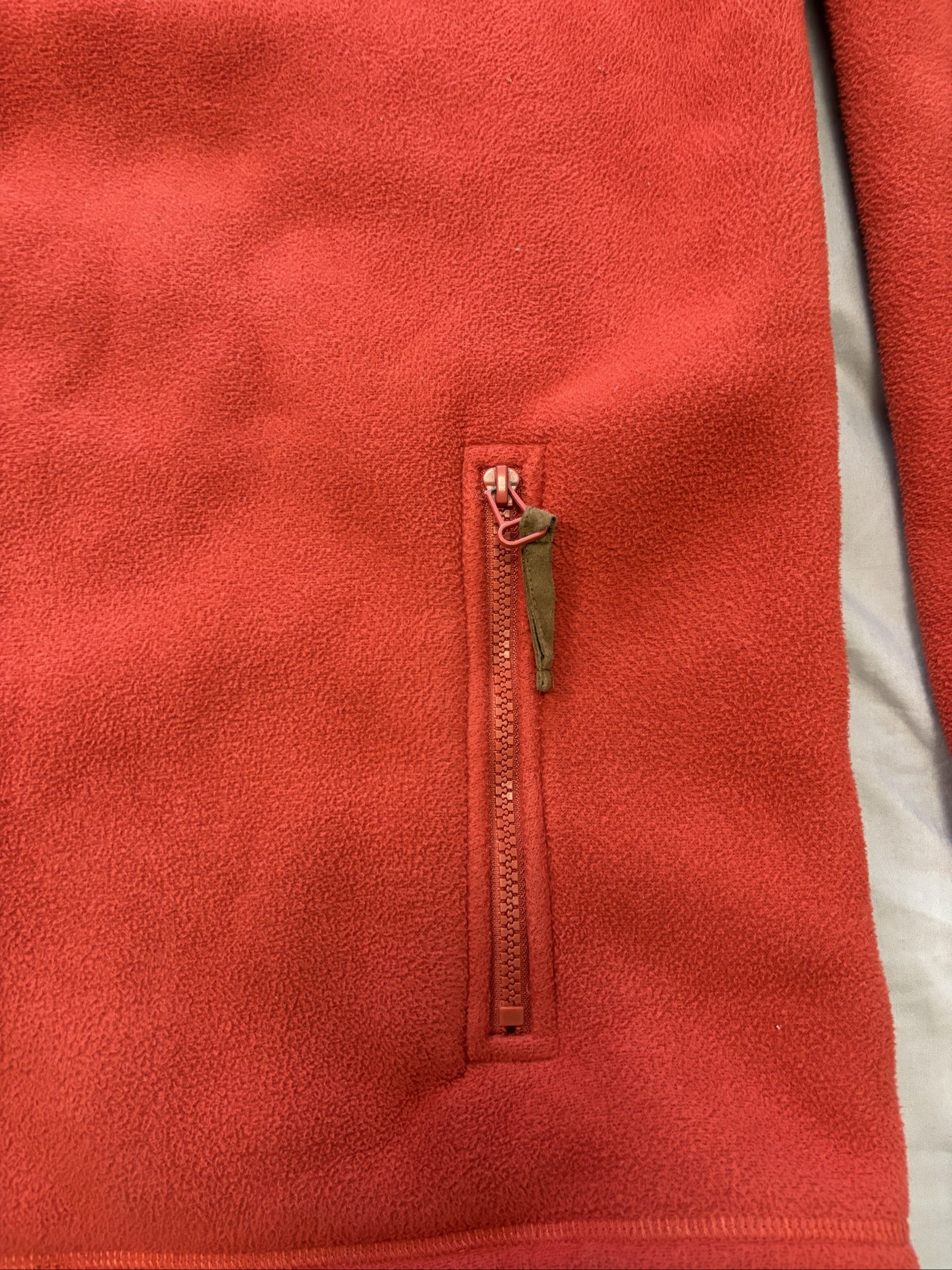 Cotton Traders Red & Brown Sherpa Fleece Jacket Large image 2