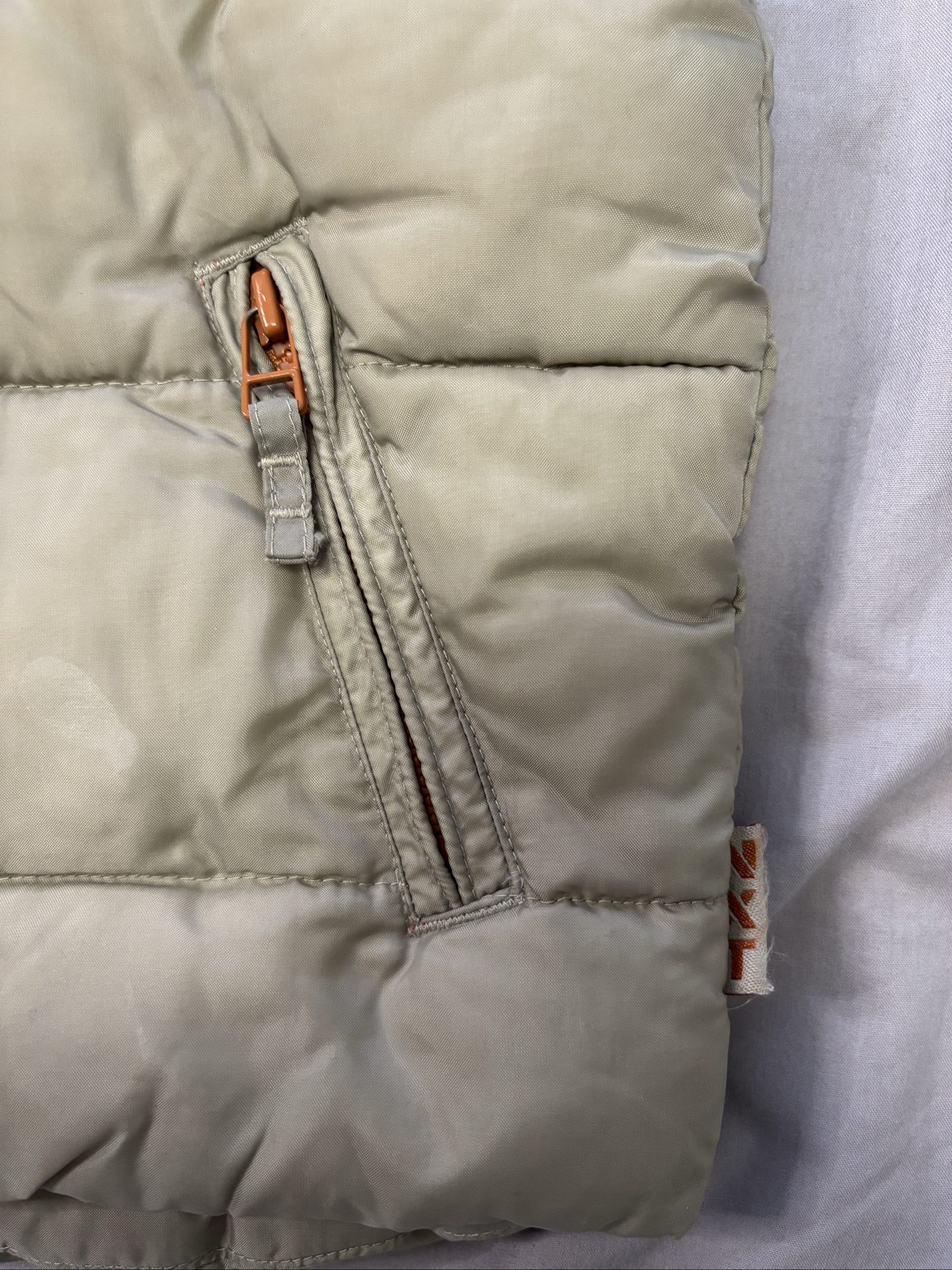 Next Khaki Puffer Gilet Kids 18-24 months Quilted Vest image 2