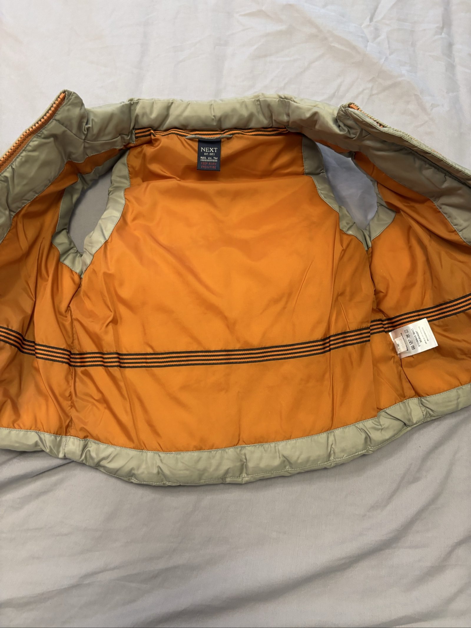 Next Khaki Puffer Gilet Kids 18-24 months Quilted Vest image 4