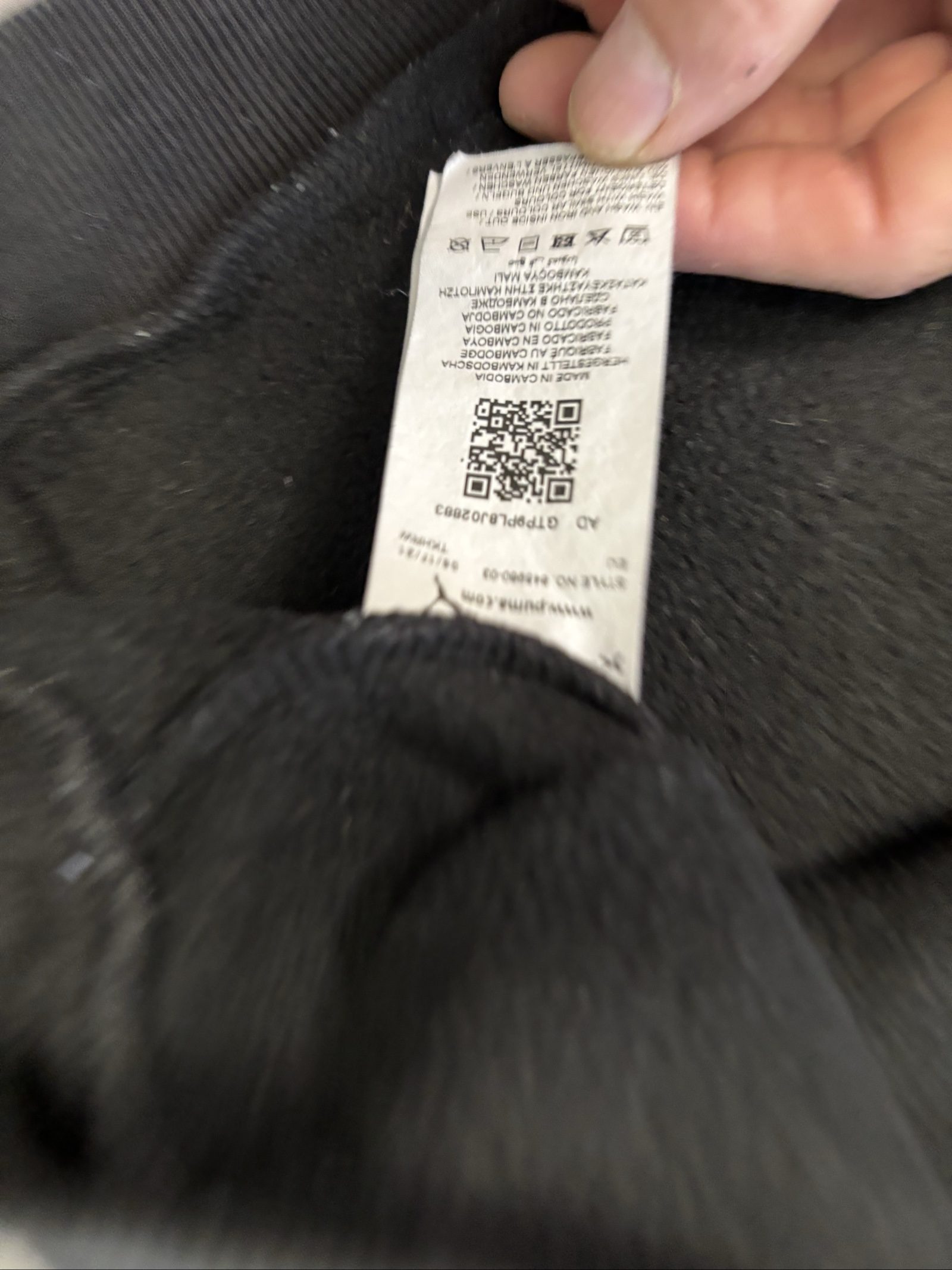 Puma Black Men's Hoodie Large Logo Print Large image 4