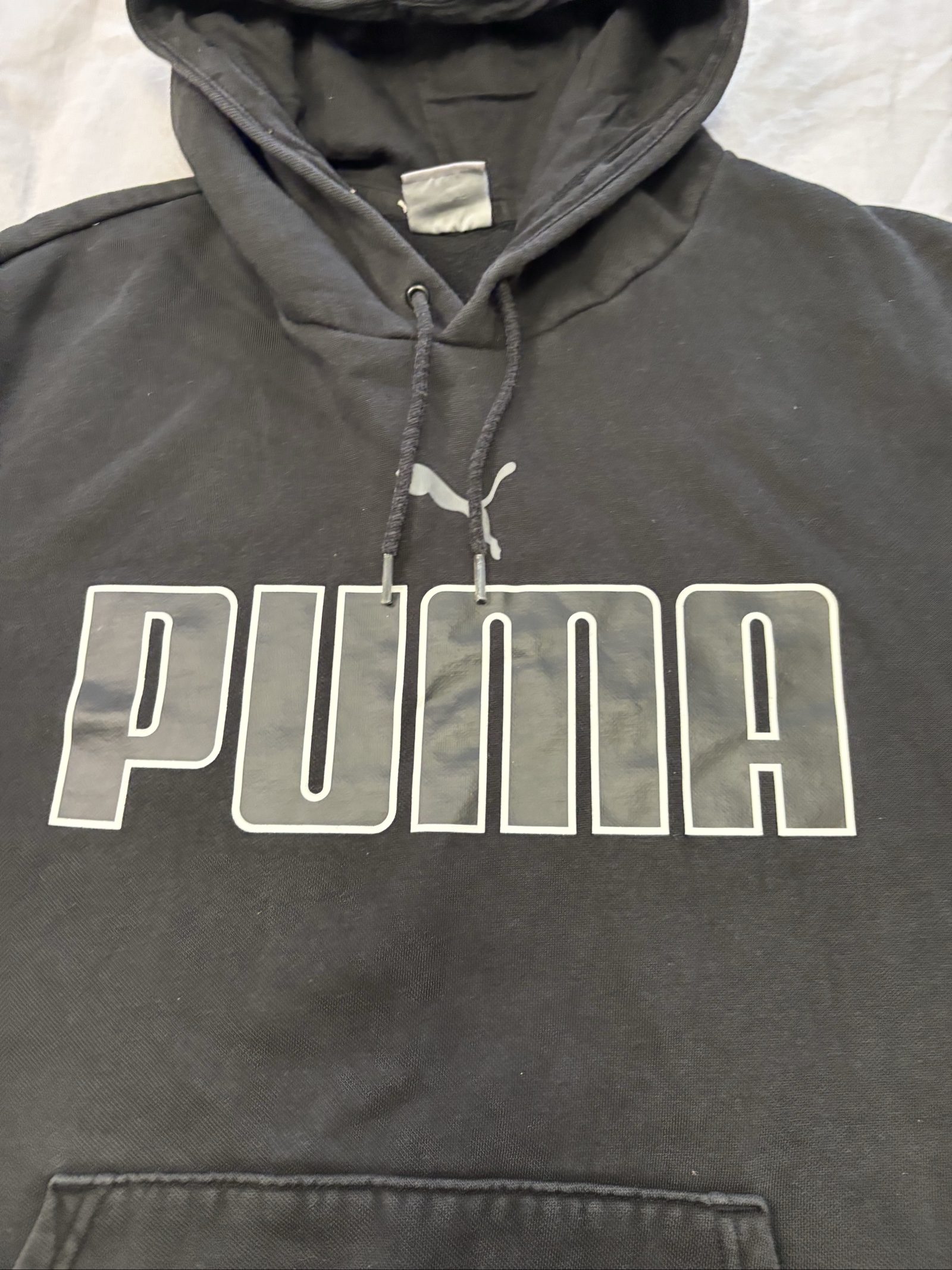 Puma Black Men's Hoodie Large Logo Print Large image 2