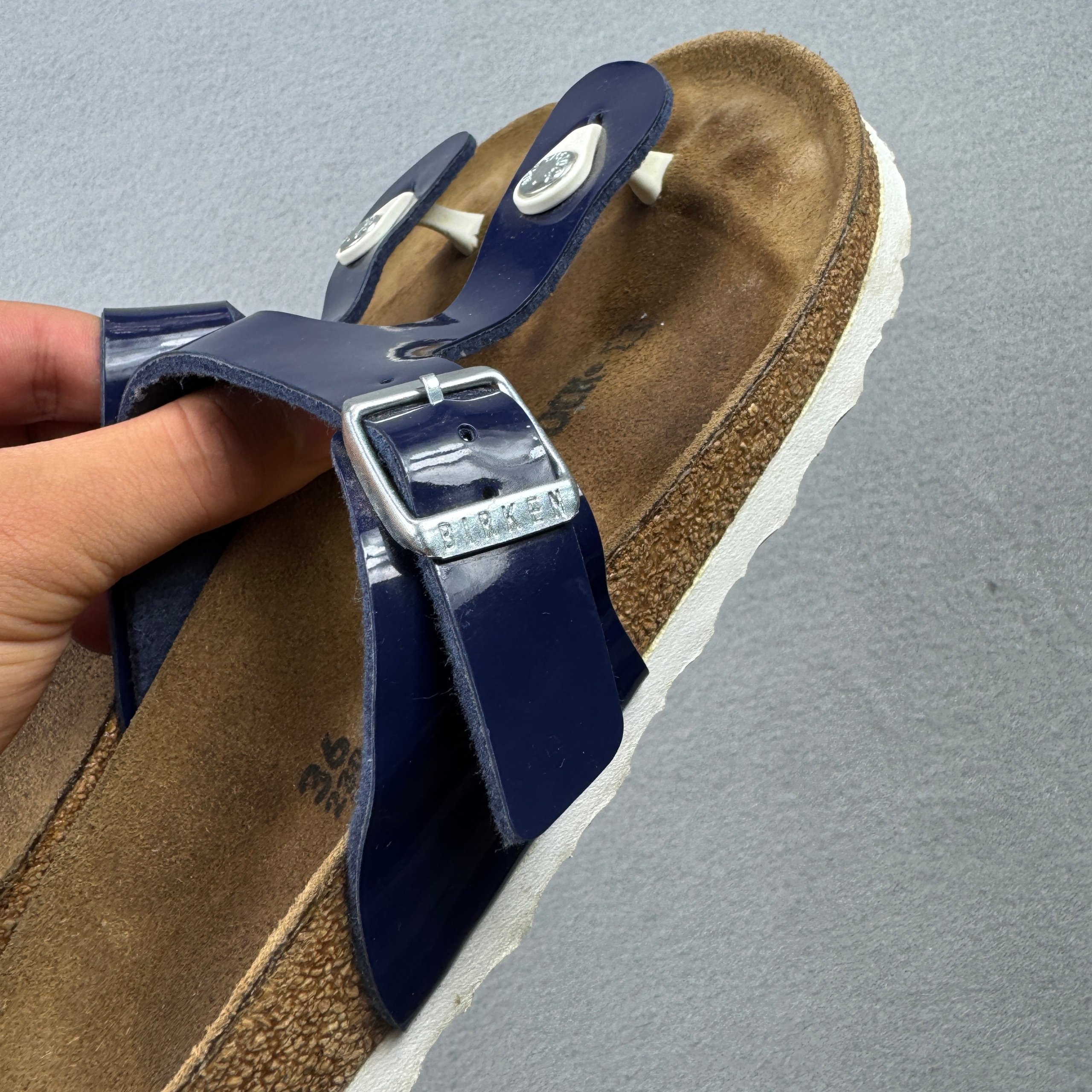 Women`s Birkenstock Gizeh BF Navy T-Strap Sandals Flip Flop Size 36 / 23cm image 8