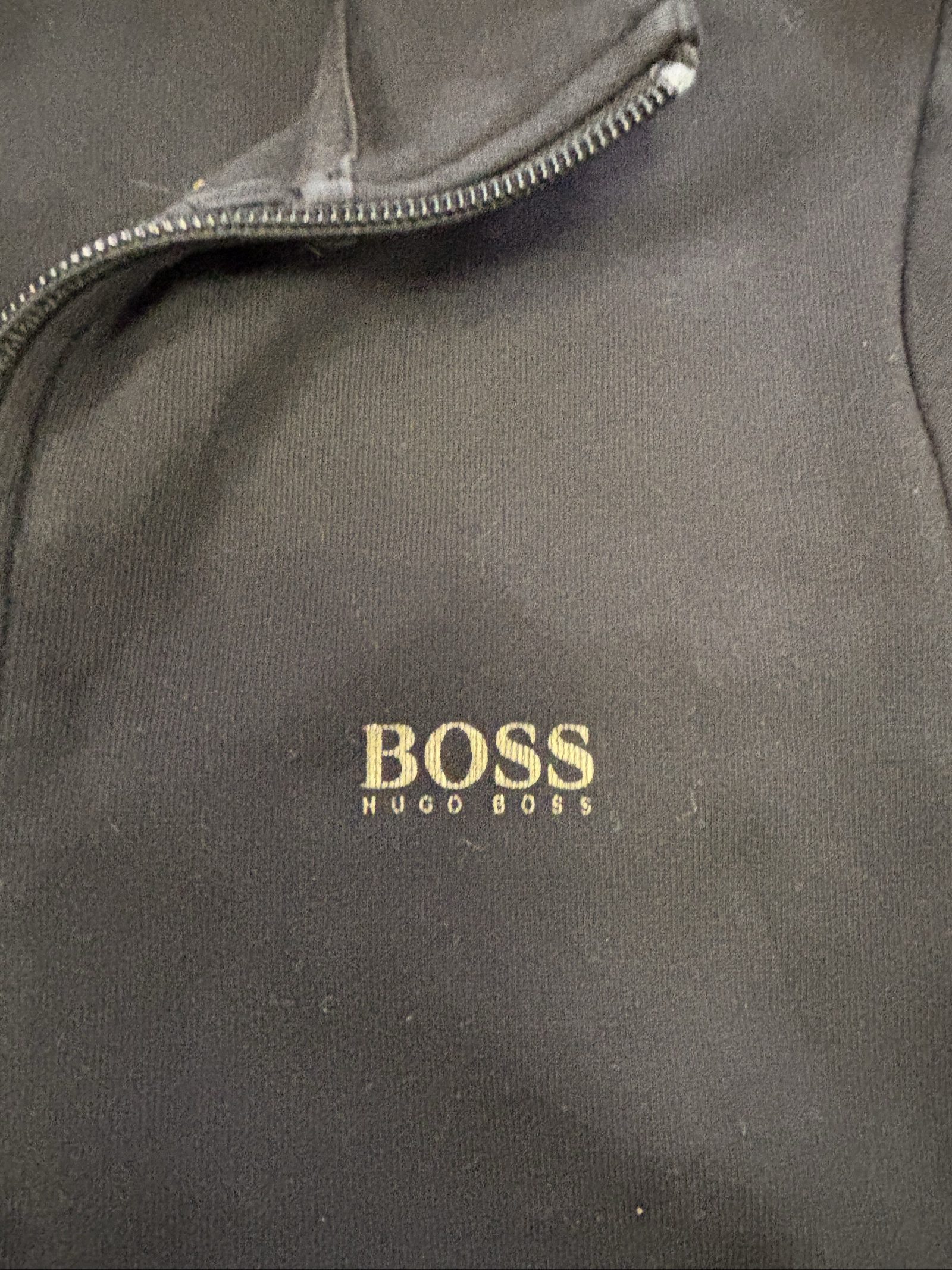 Hugo Boss Black Zip-Up Sweatshirt XS Unisex Cotton Blend image 2