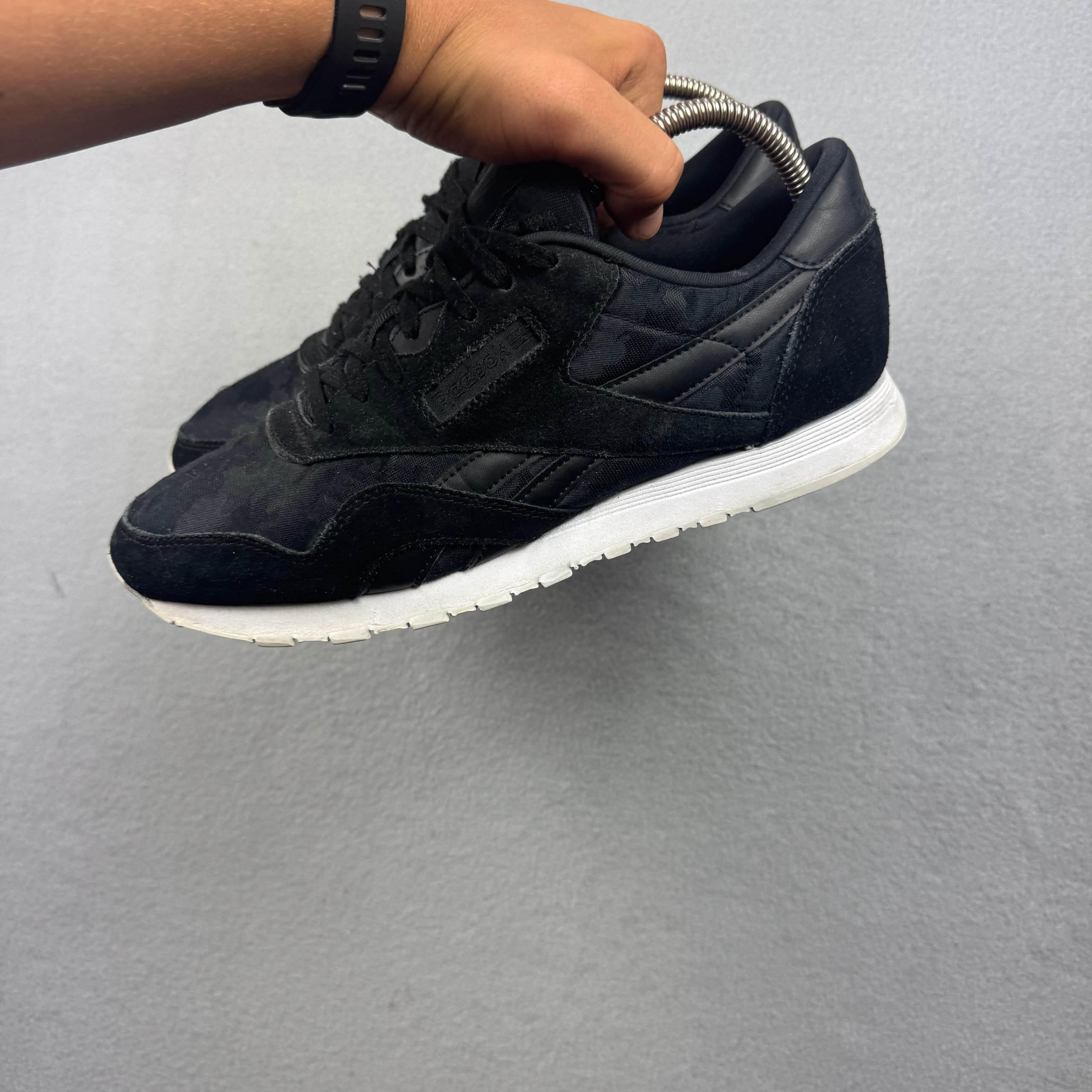 Reebok Black Camo Classic Nylon / Suede Sneakers Size 41.5 / 26.5cm image 4