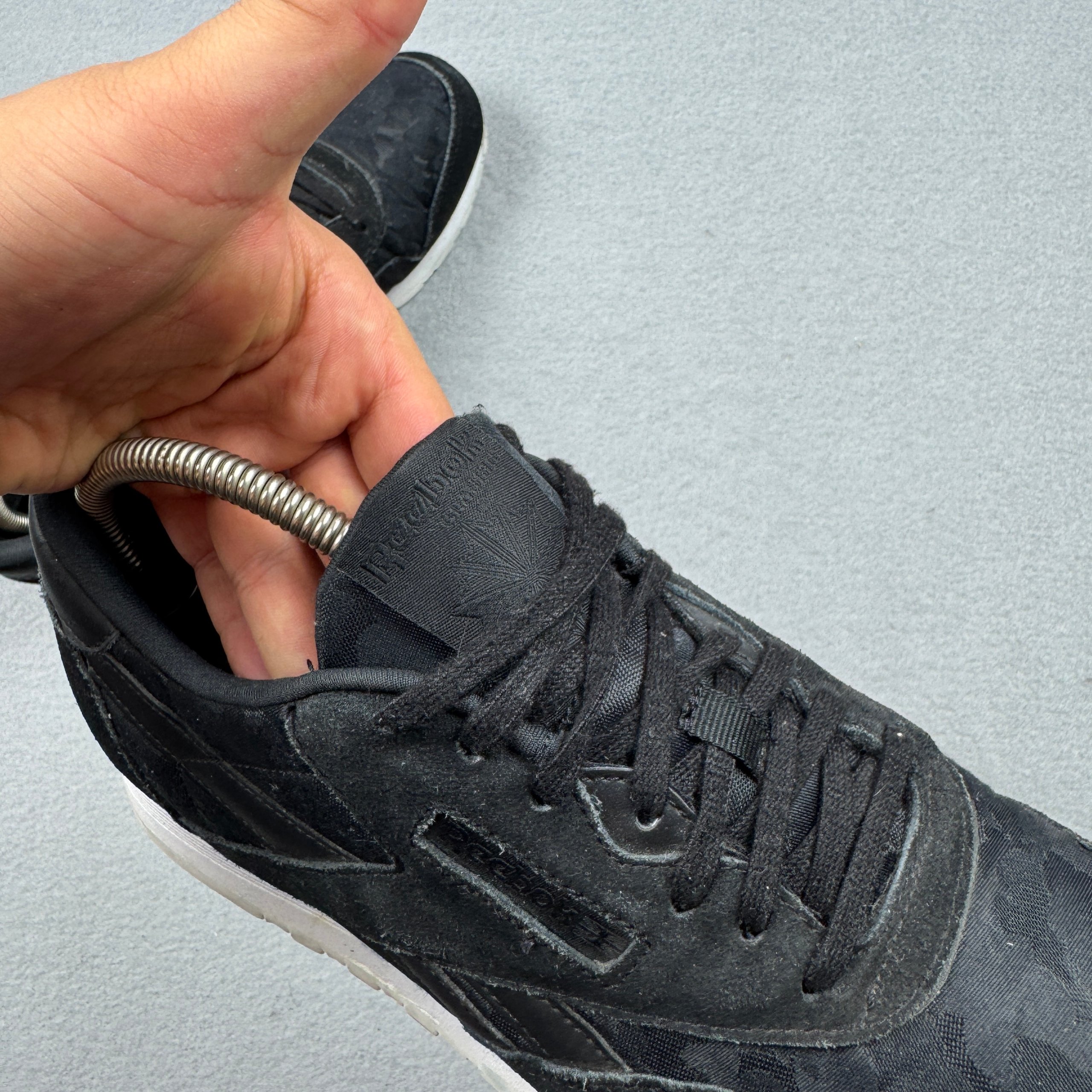 Reebok Black Camo Classic Nylon / Suede Sneakers Size 41.5 / 26.5cm image 8