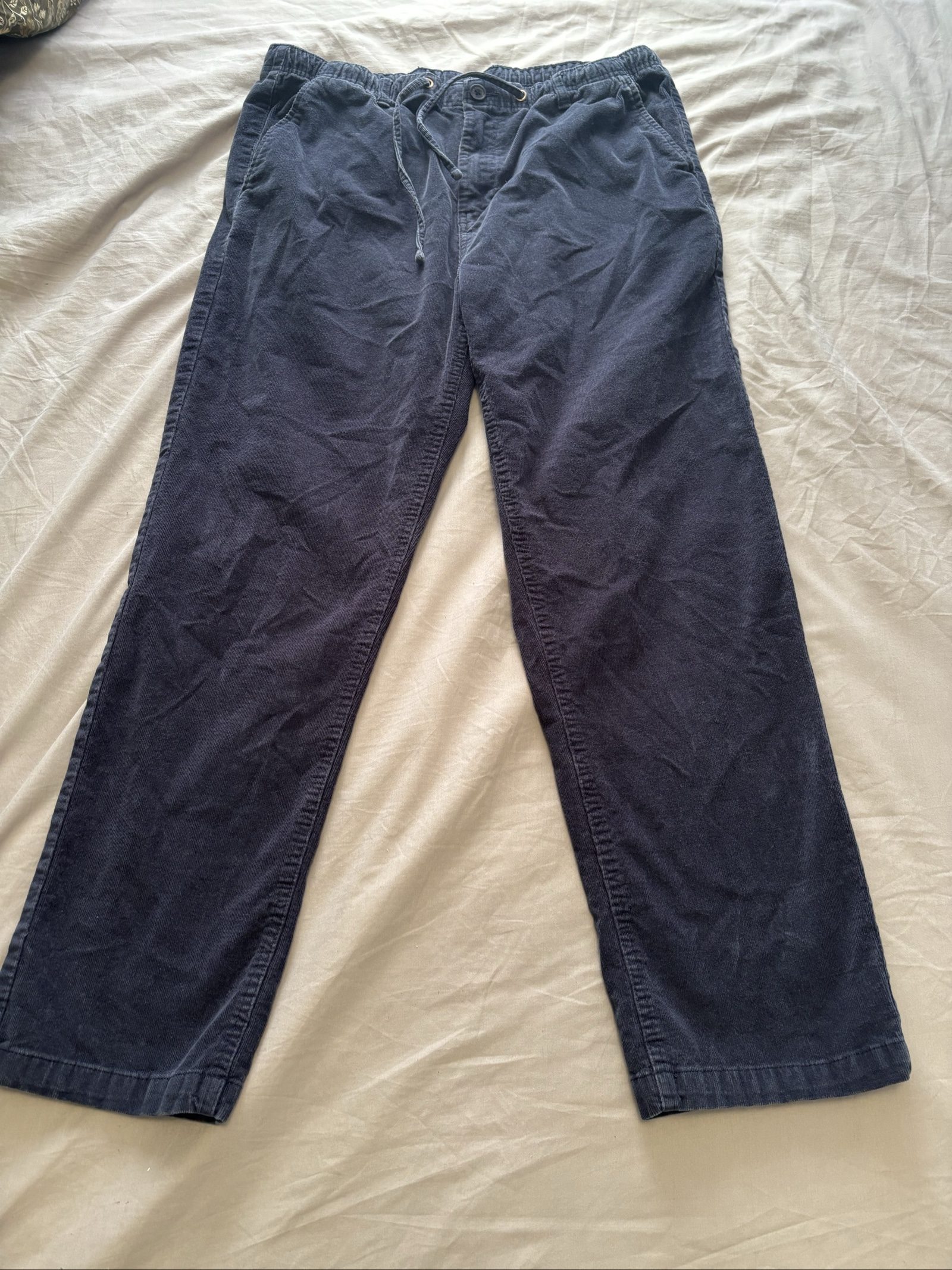 Peter Christian Navy Cotton Casual Trousers 36 Waist