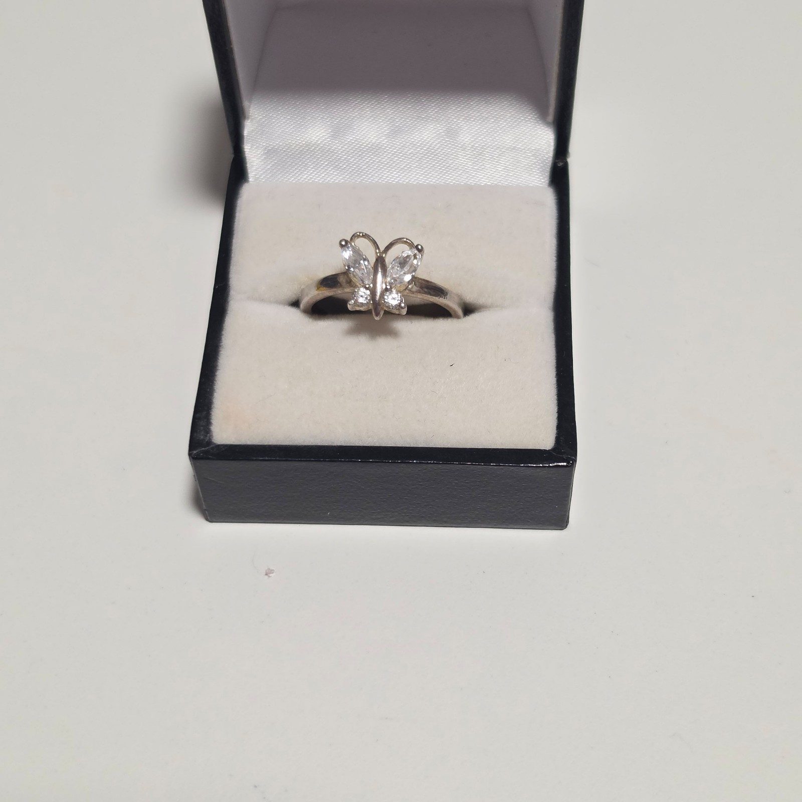 925 Silver Butterfly Ring Elegant Detailed Design.b6