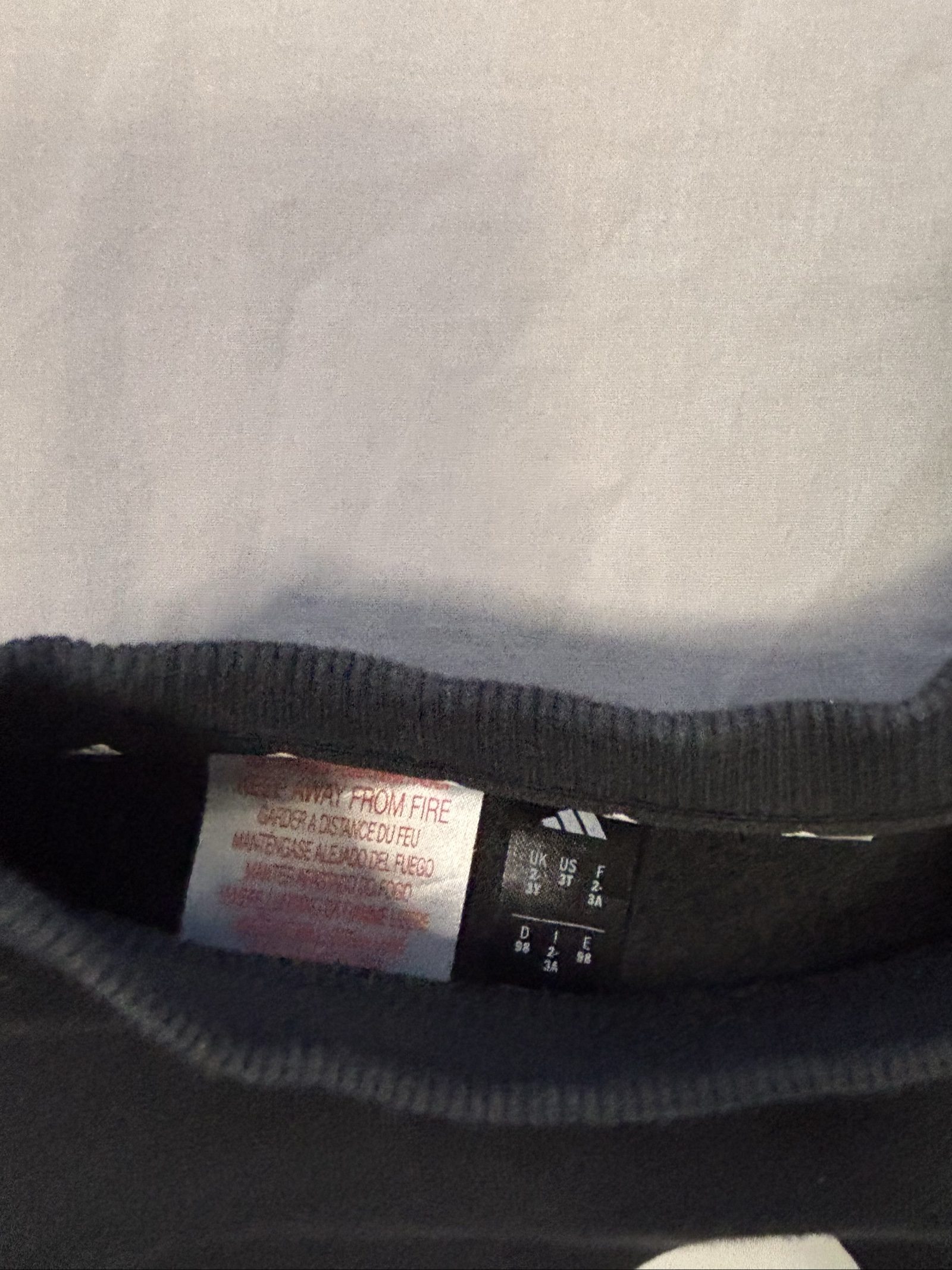 Adidas Black Kids' Fleece Tracksuit 2-3Y with White Logo image 4