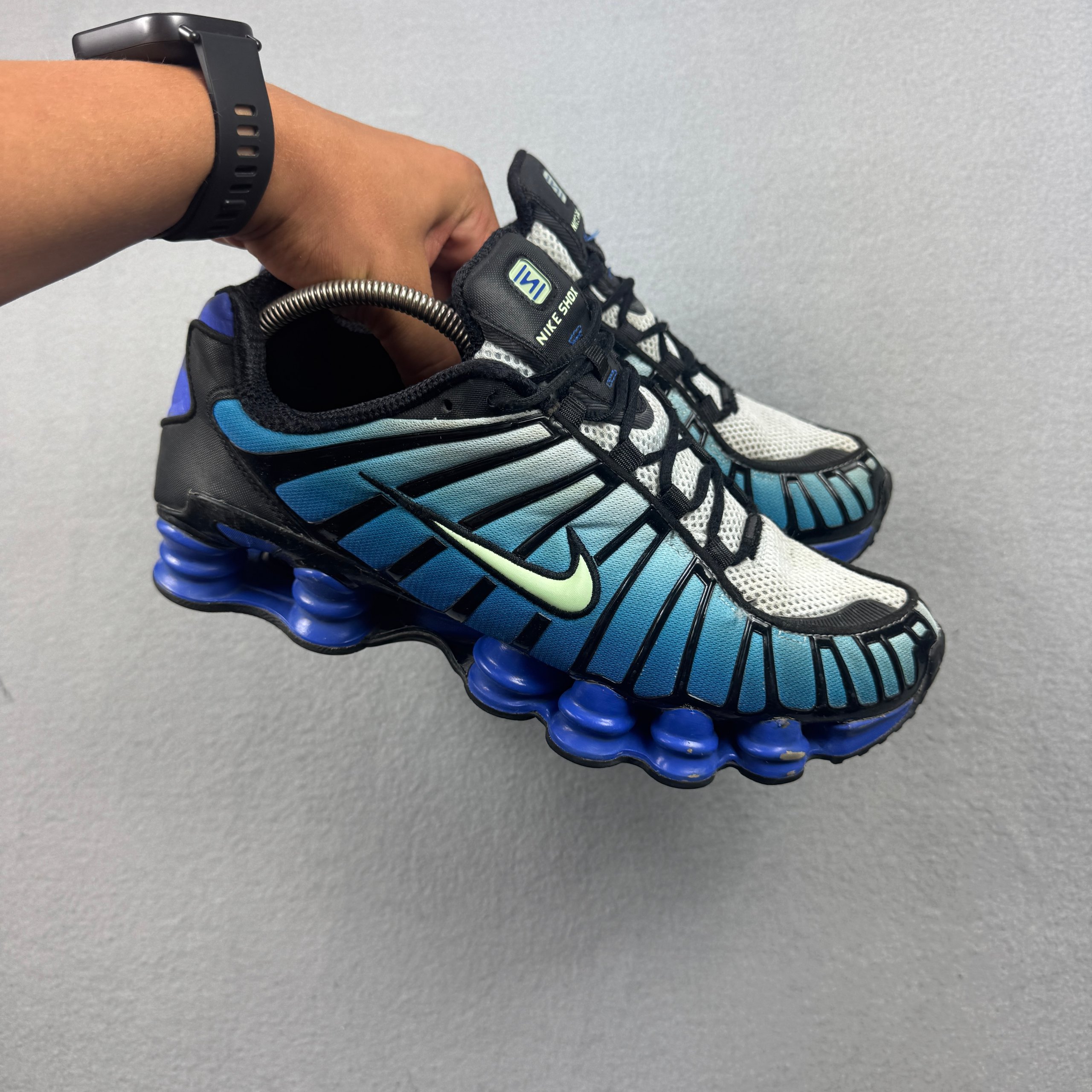Nike Shox TL Men's Blue Gradient Running Shoes Sneakers Size 44 / 28cm image 2