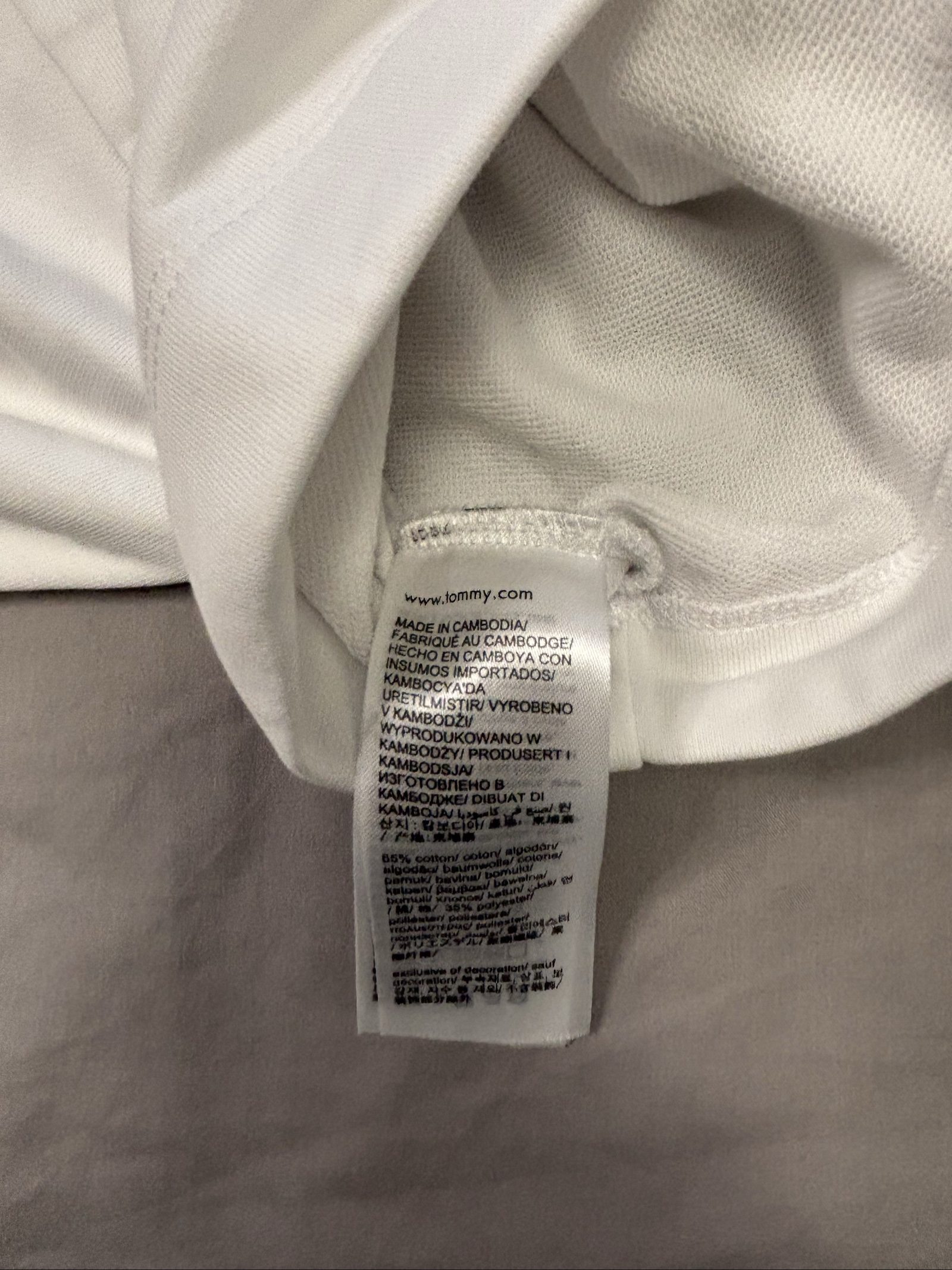 Tommy Jeans White Cropped Crewneck Sweatshirt Medium image 6