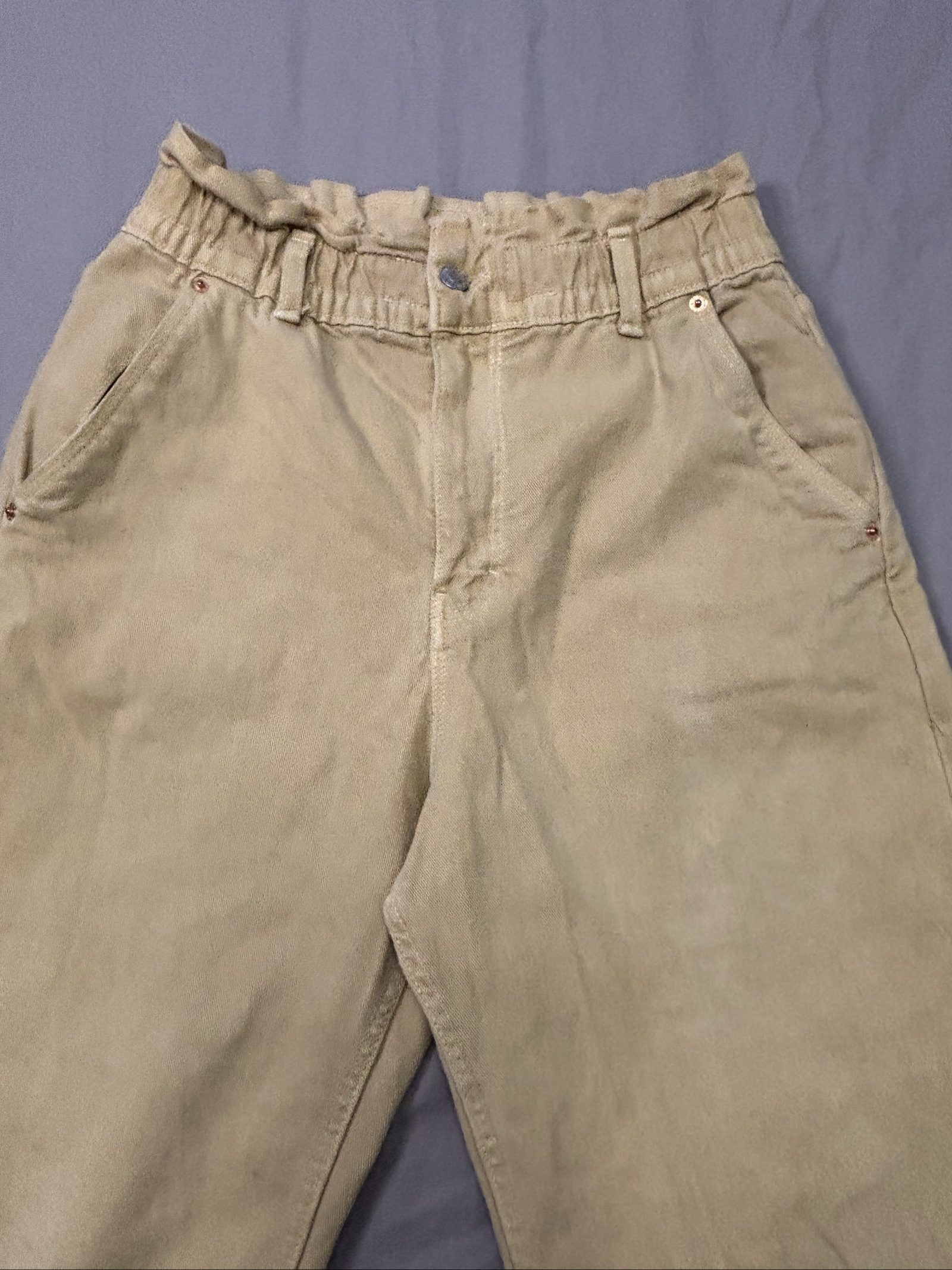 Pull & Bear Beige Mom Trousers EUR 36 US 4 Elastic Waist image 2