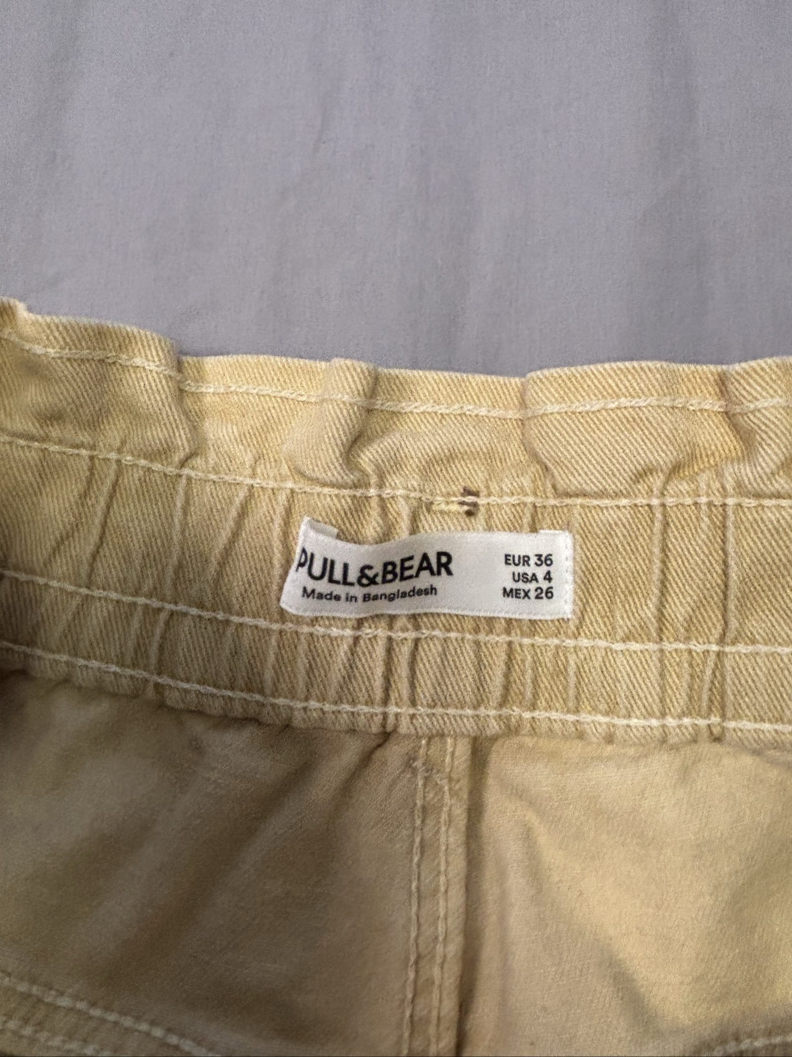 Pull & Bear Beige Mom Trousers EUR 36 US 4 Elastic Waist image 3