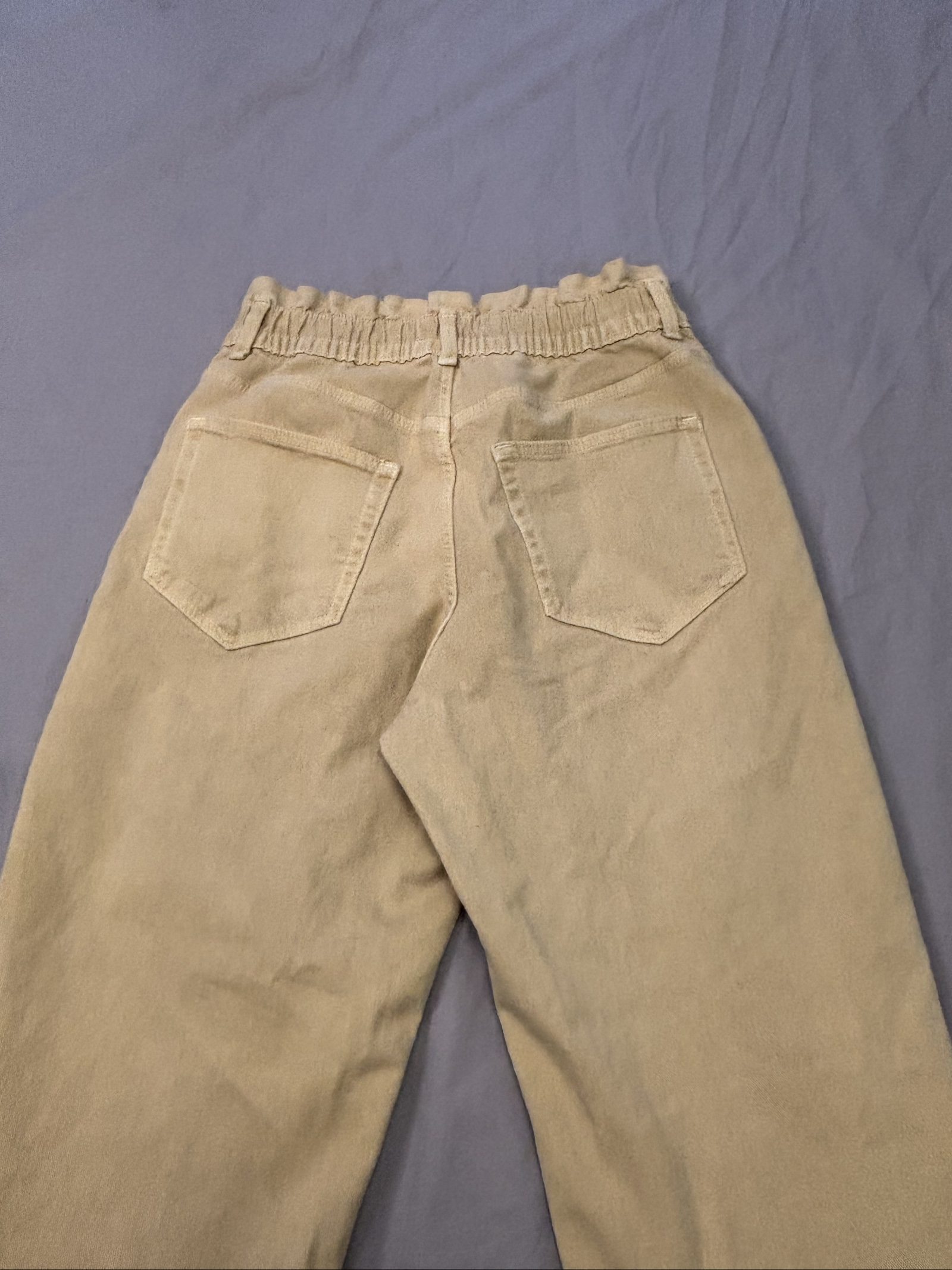 Pull & Bear Beige Mom Trousers EUR 36 US 4 Elastic Waist image 5