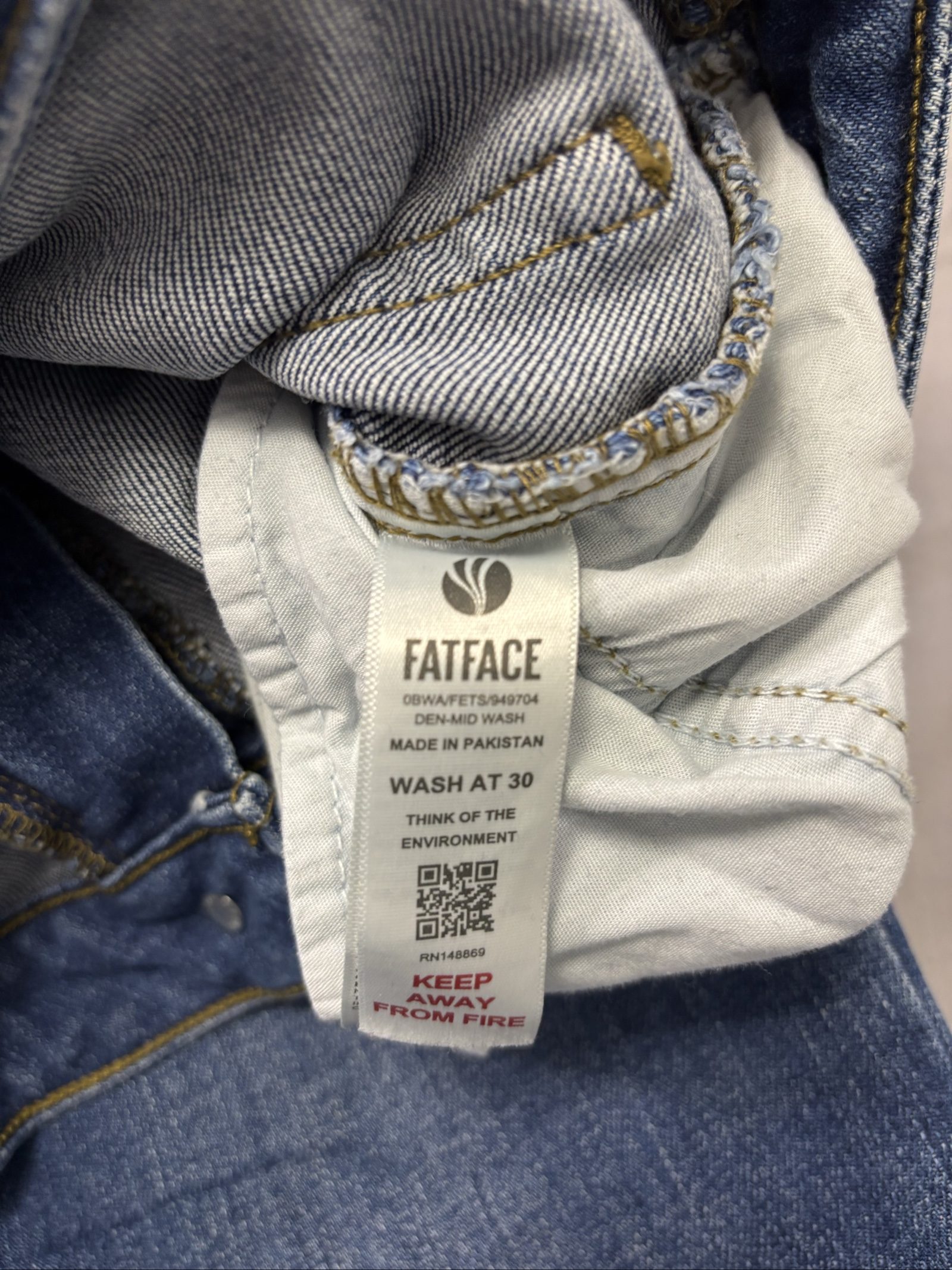 FatFace Women Blue Chesham Girlfriend Jeans UK 10 R image 4