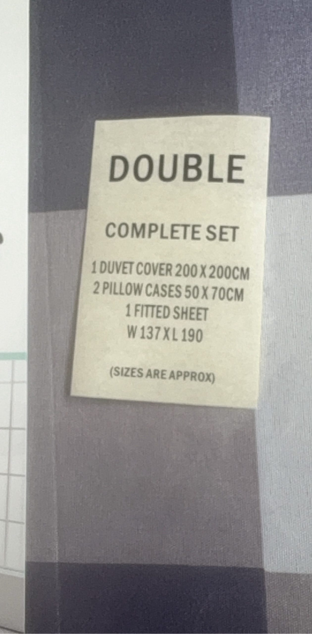 Cotton King Multi Double Bedding Complete Set Egyptian Cotton Touch image 3