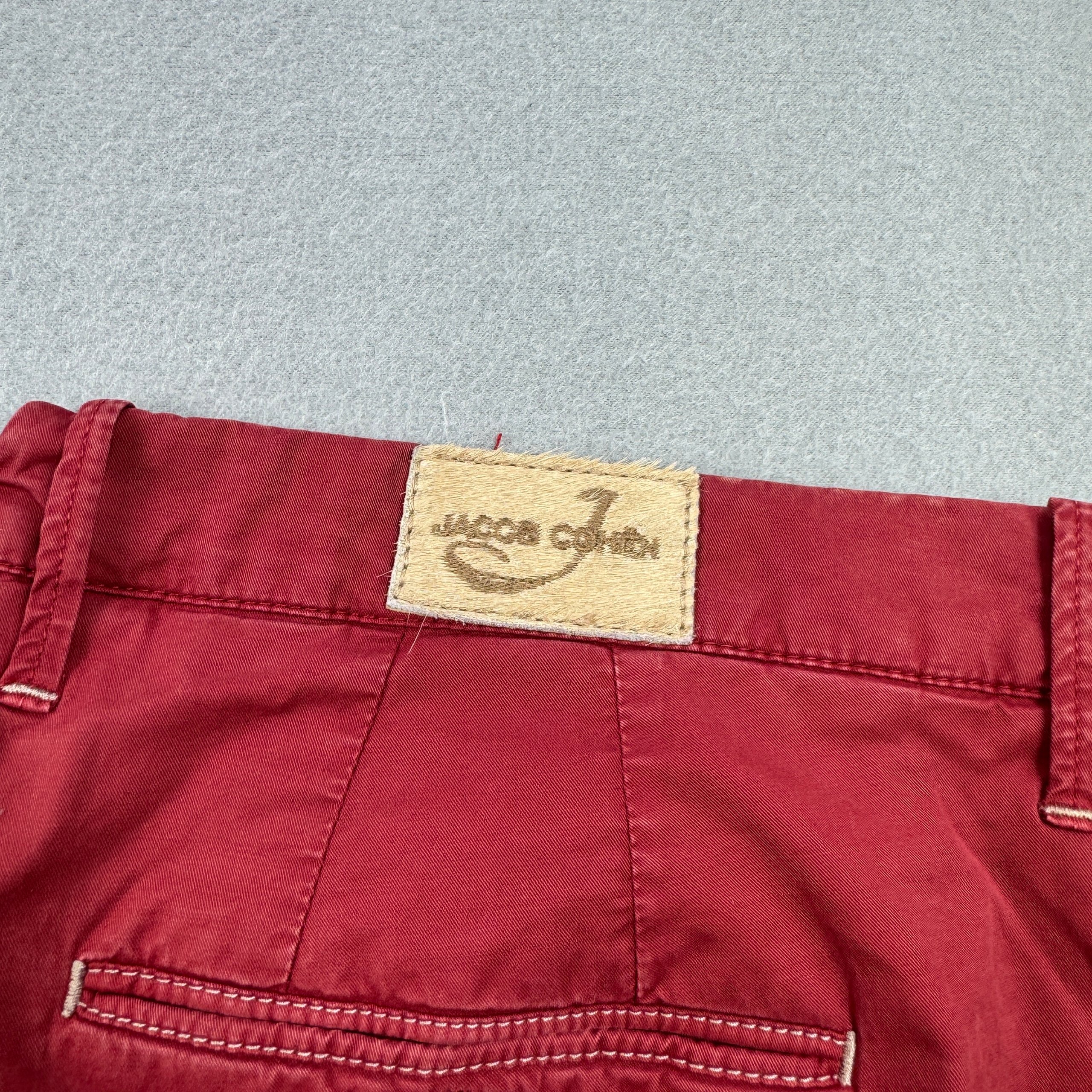 Men`s Jacob Cohen Bobby Academy Red Cotton Chinos Size 36 image 6