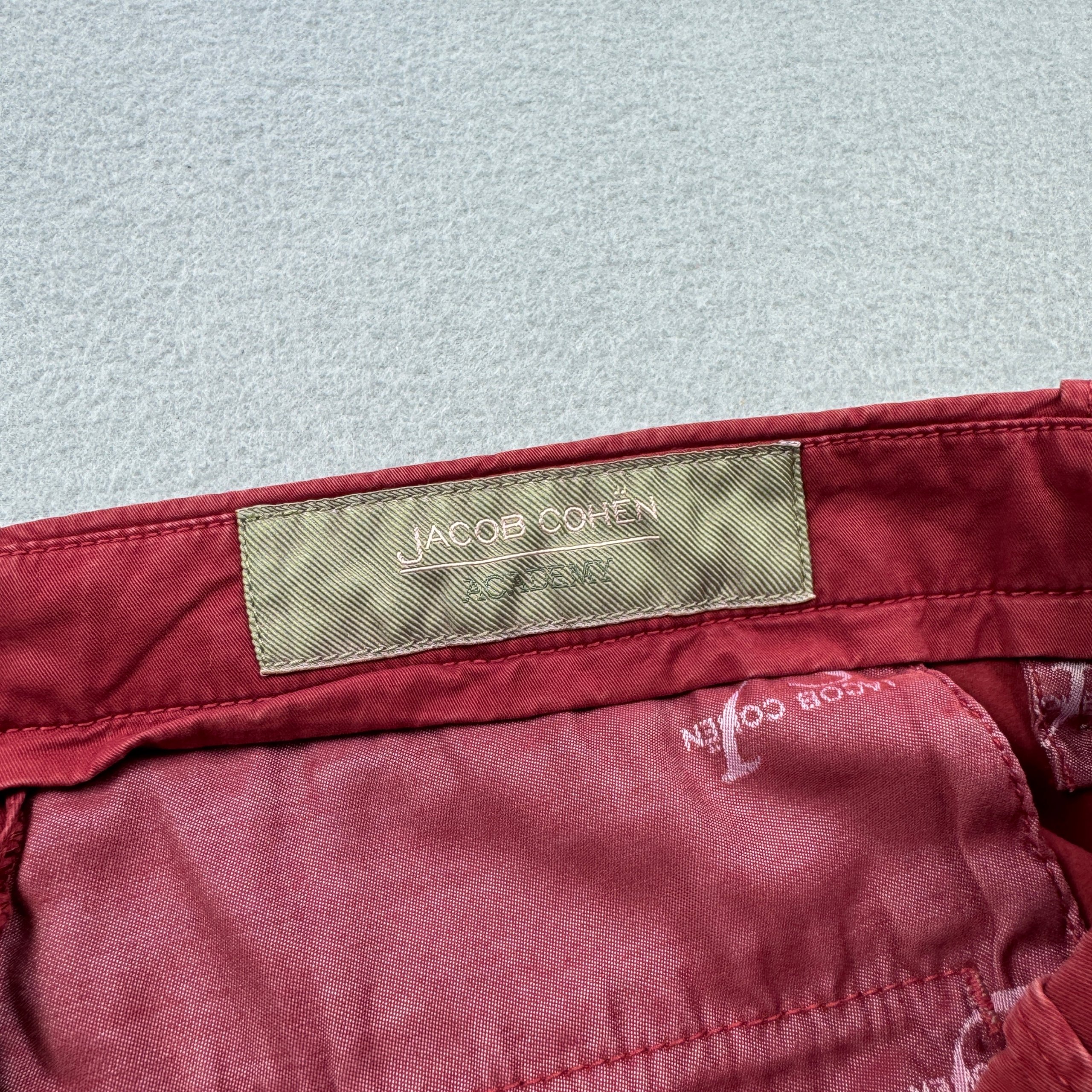 Men`s Jacob Cohen Bobby Academy Red Cotton Chinos Size 36 image 7