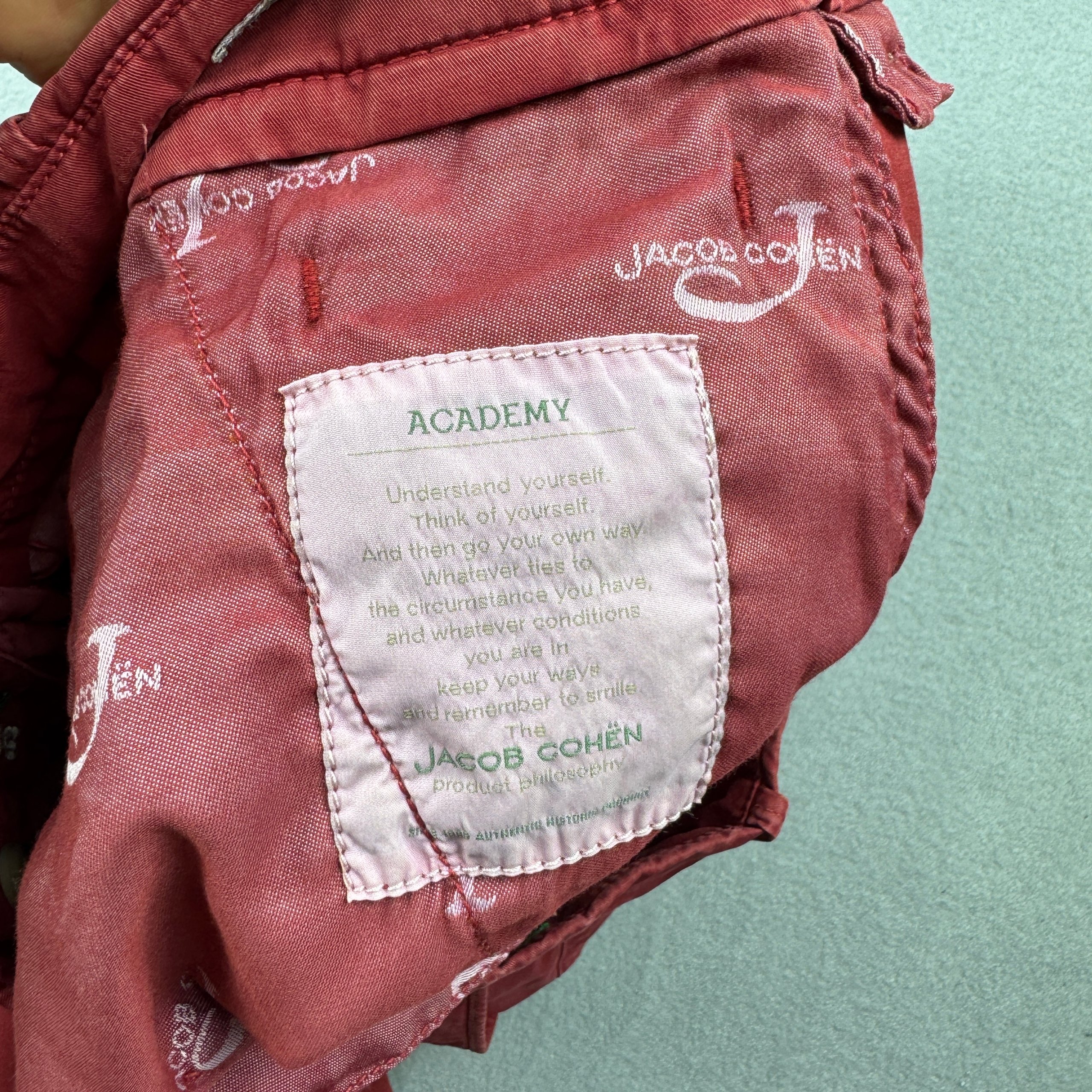 Men`s Jacob Cohen Bobby Academy Red Cotton Chinos Size 36 image 8
