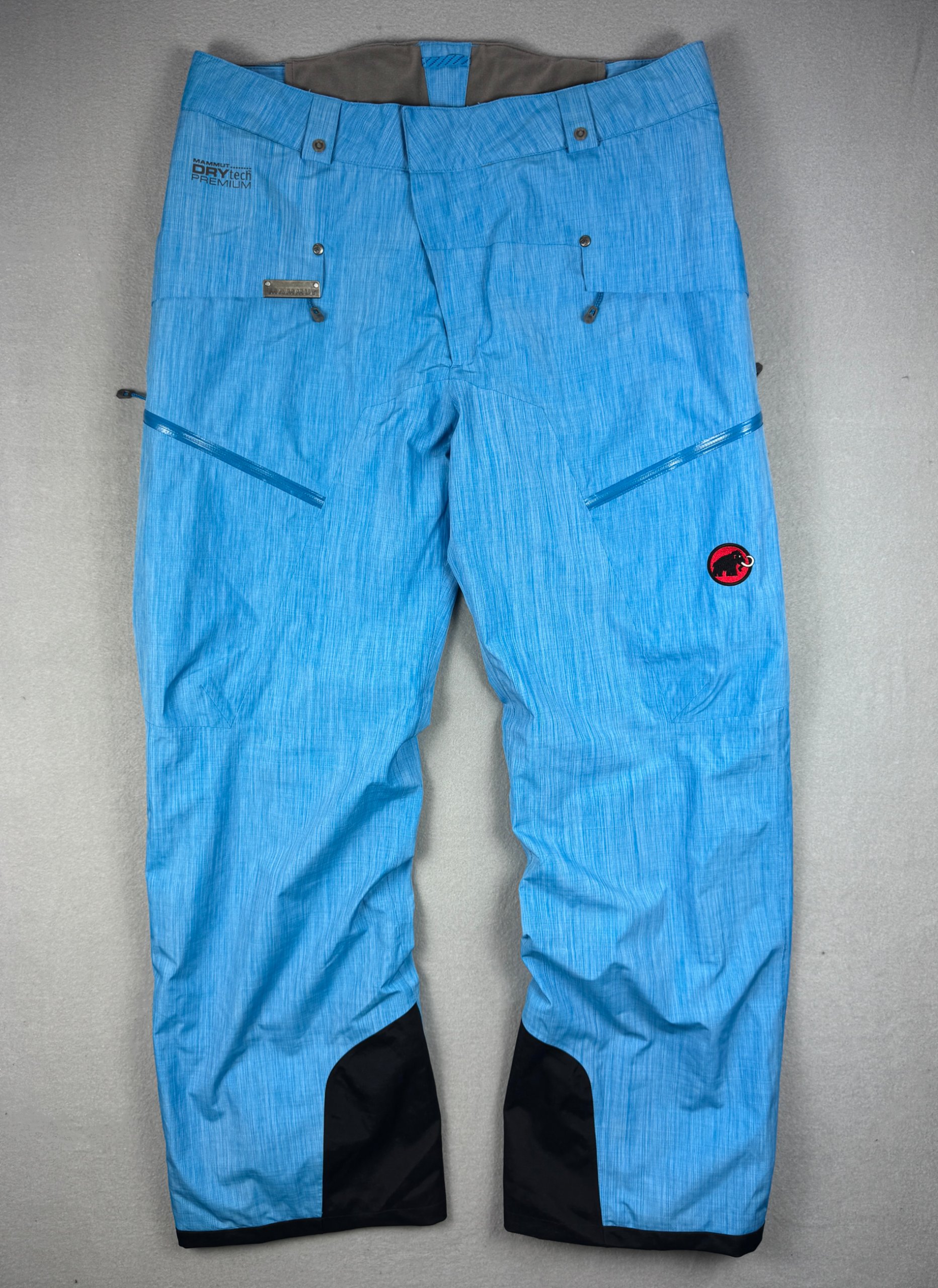 Men`s Mammut Blue Waterproof Ski Pants Large Drytech Premium Size M-L