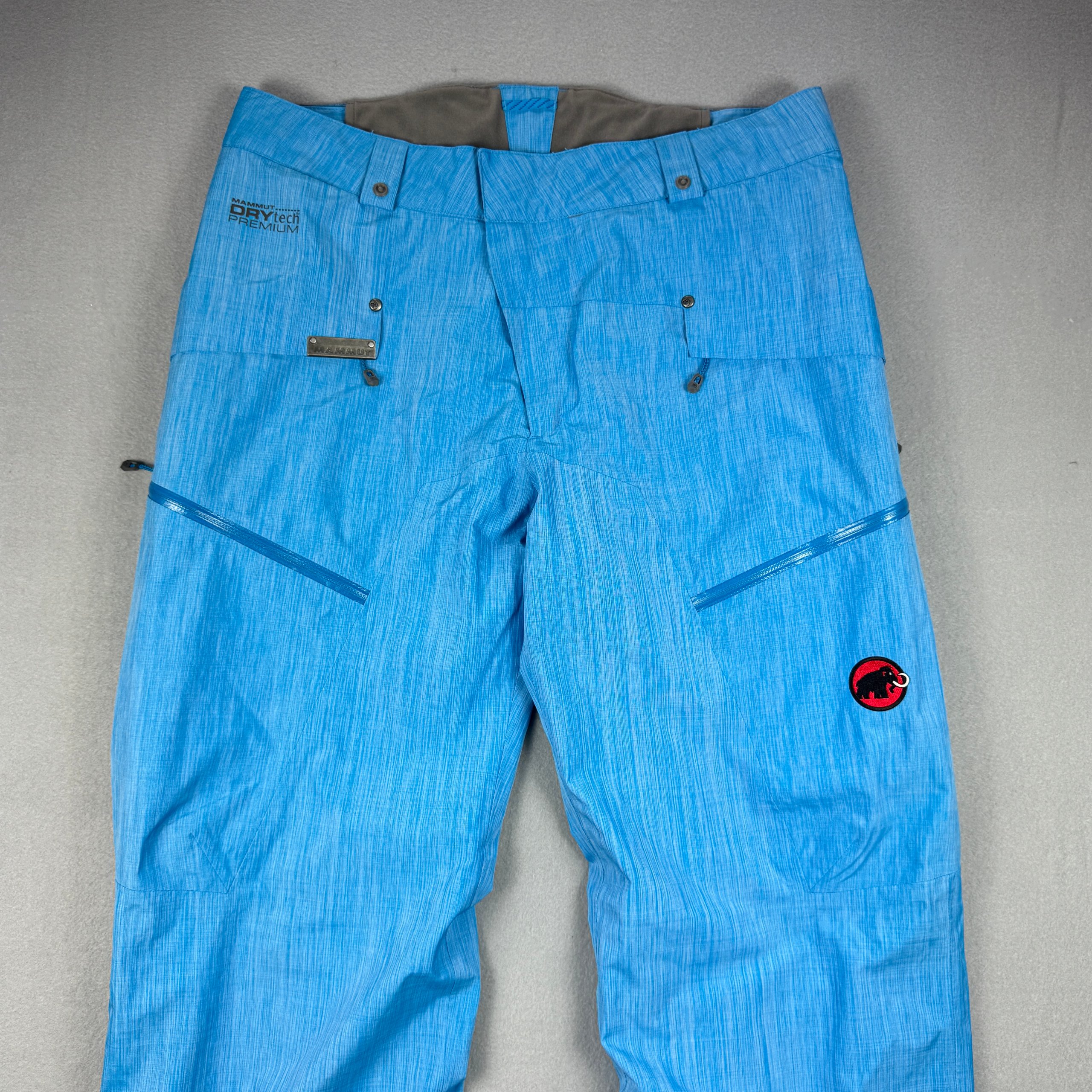 Men`s Mammut Blue Waterproof Ski Pants Large Drytech Premium Size M-L image 3