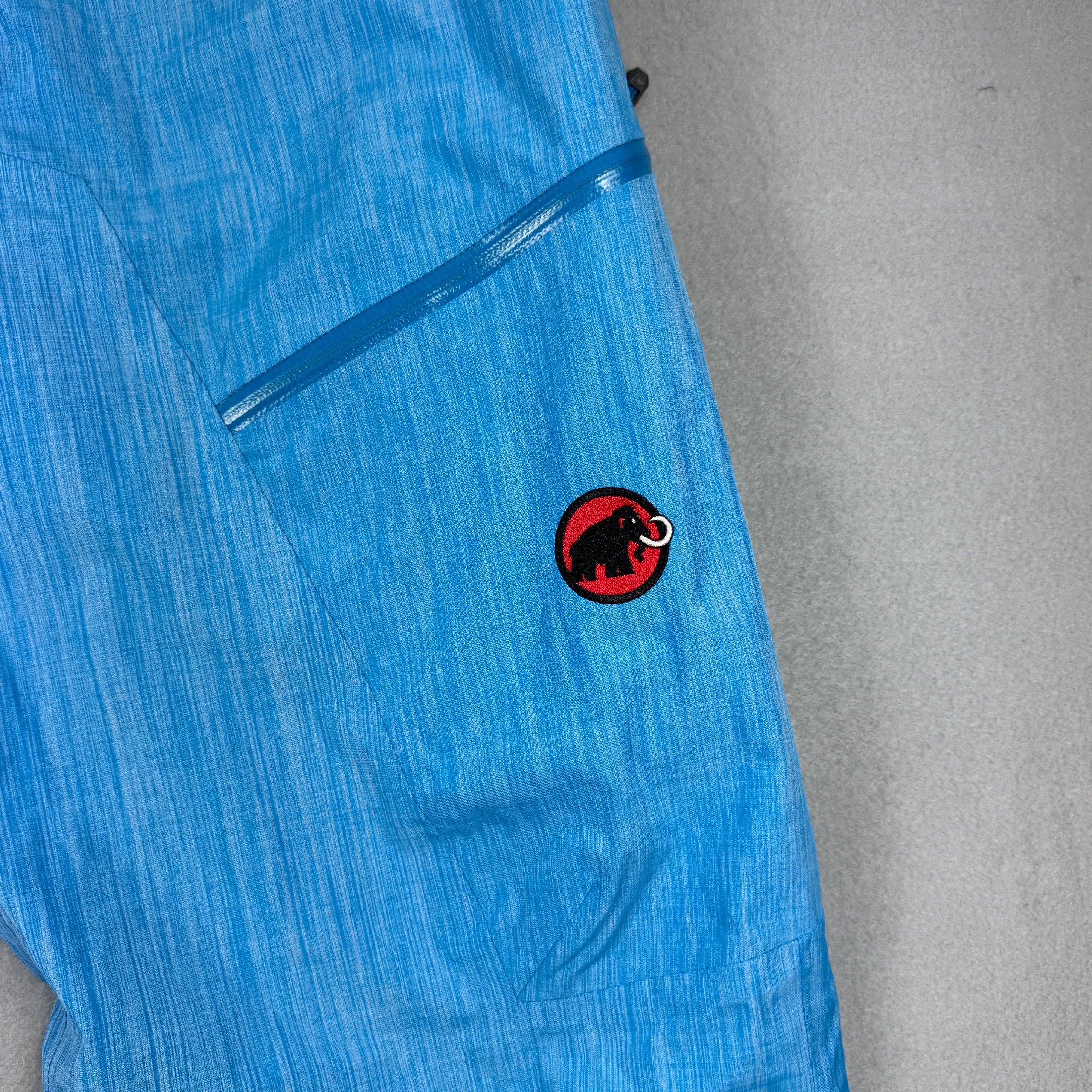 Men`s Mammut Blue Waterproof Ski Pants Large Drytech Premium Size M-L image 5