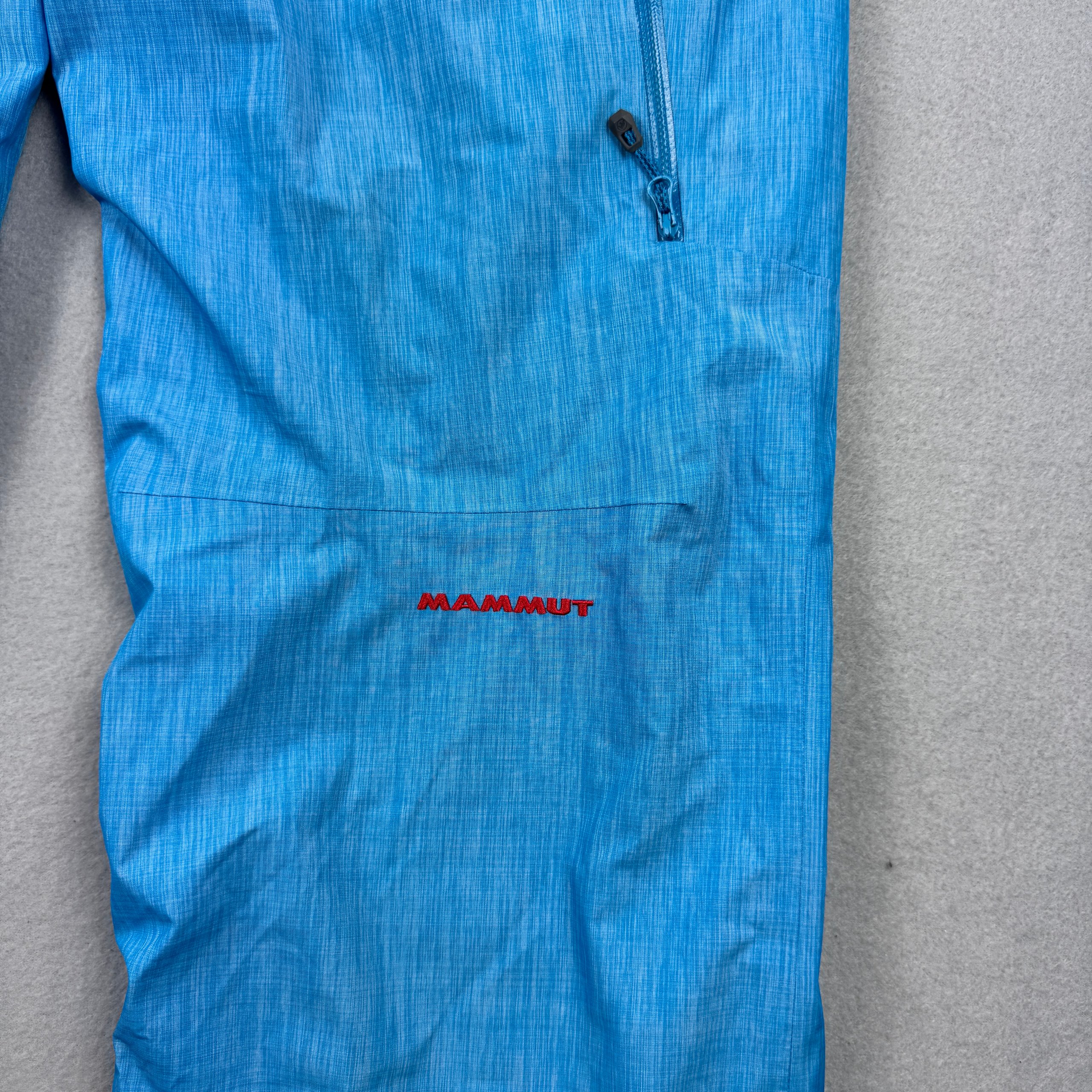 Men`s Mammut Blue Waterproof Ski Pants Large Drytech Premium Size M-L image 7