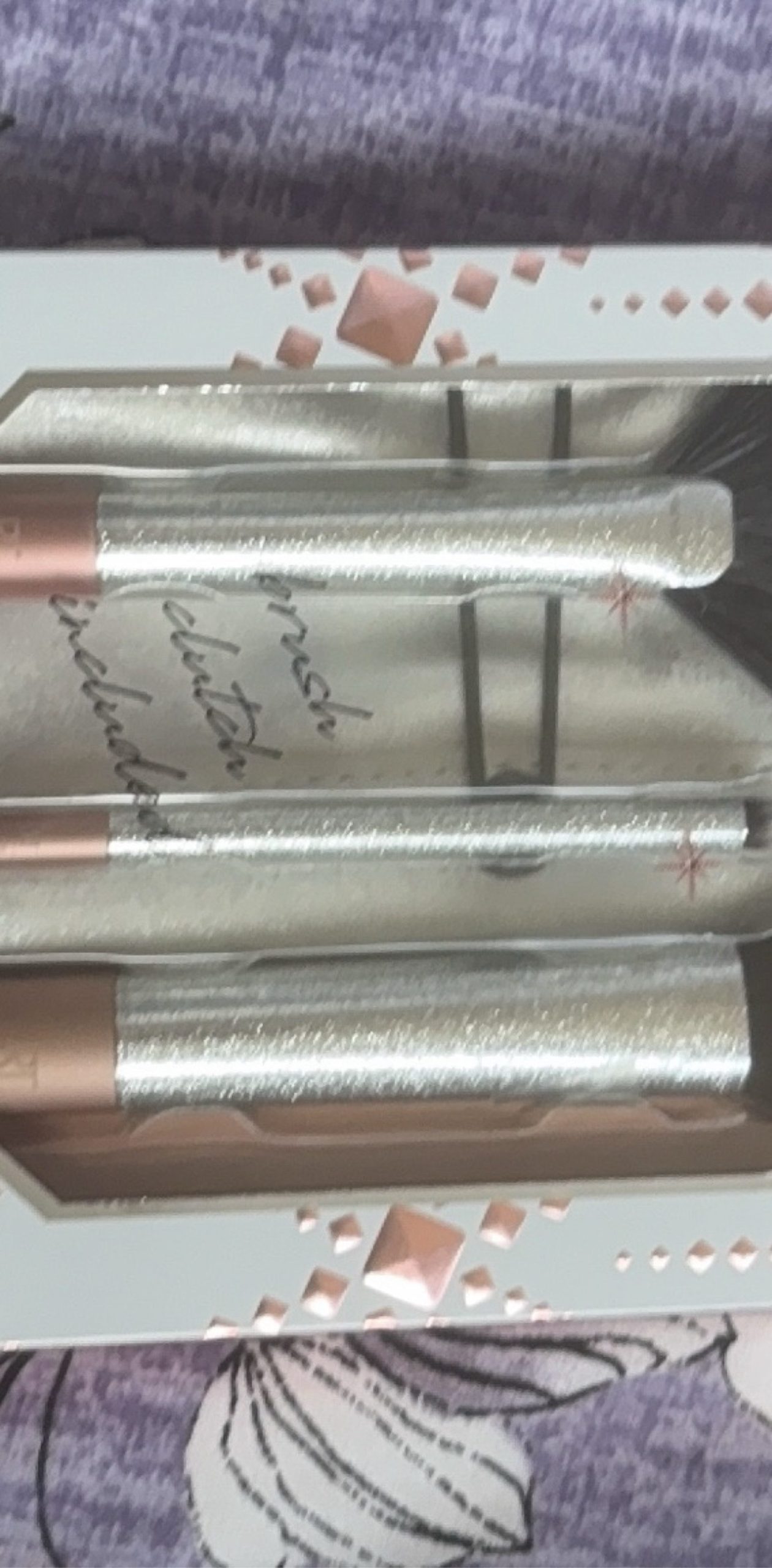 Real Techniques Silver Makeup Brush Set 3 Pieces