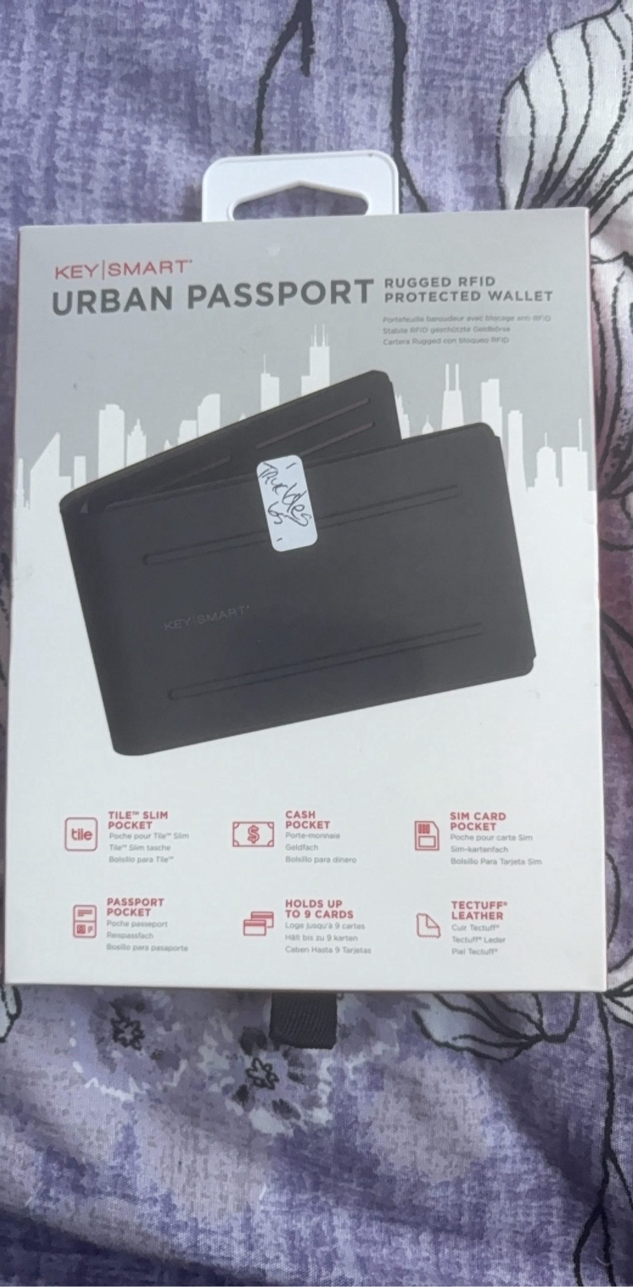 KeySmart Black Urban Passport RFID Protected Wallet