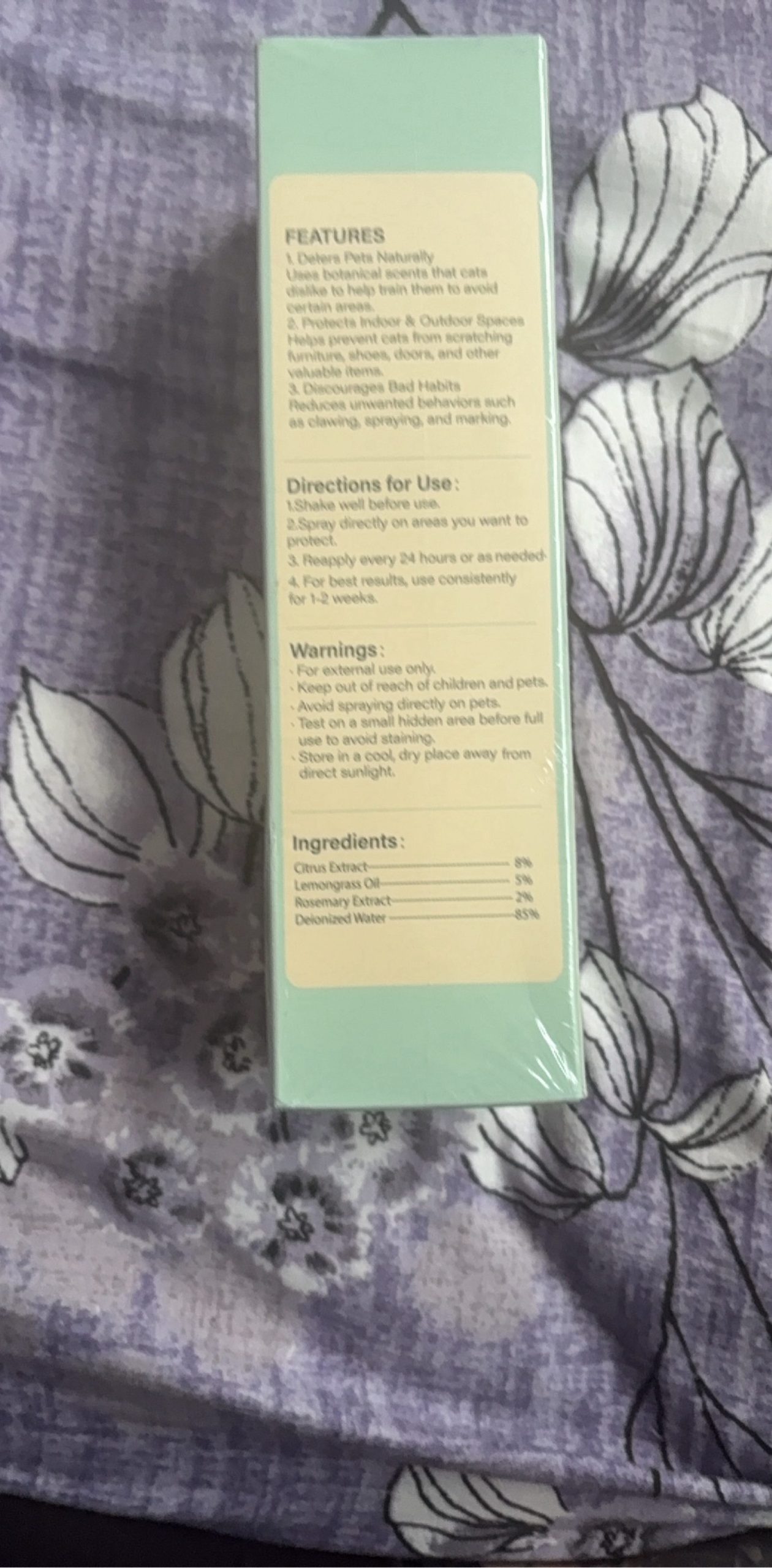 Beveck Natural Citrus Cat Deterrent Spray 200ml image 3