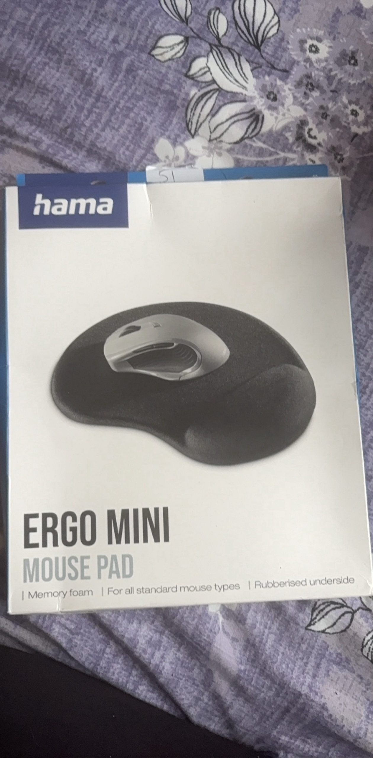 Hama Black Ergo Mini Memory Foam Mouse Pad