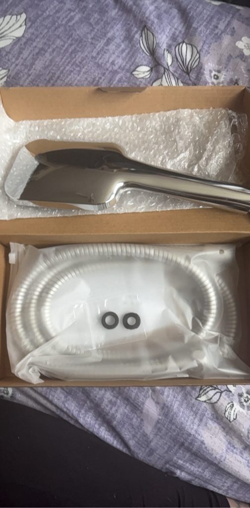 OFFO Silver Chrome Shower Head Set with Hose