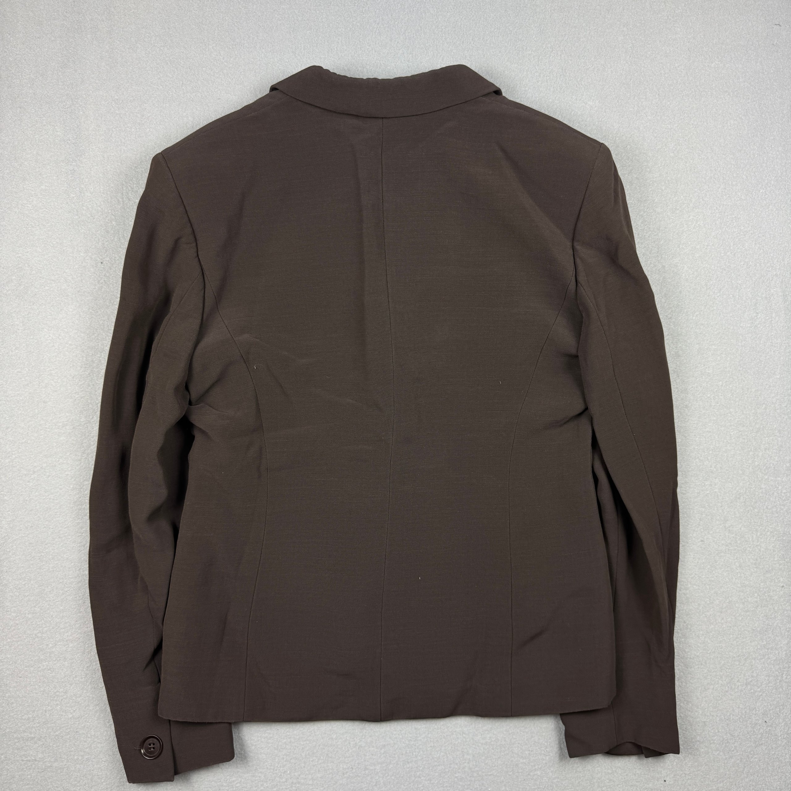 Women`s Max Mara Brown Slim Fit Blazer Jacket Size M image 2