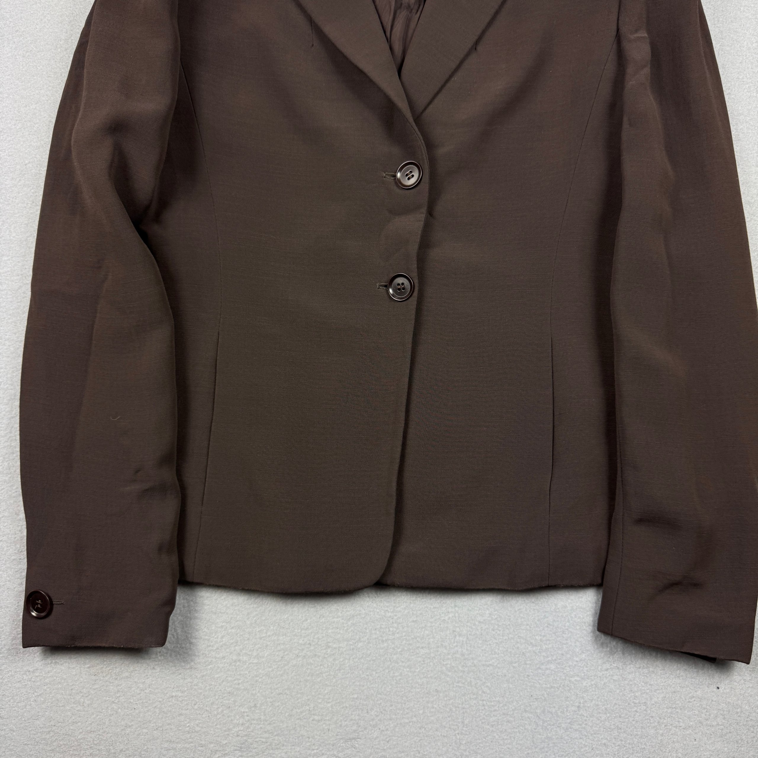 Women`s Max Mara Brown Slim Fit Blazer Jacket Size M image 5