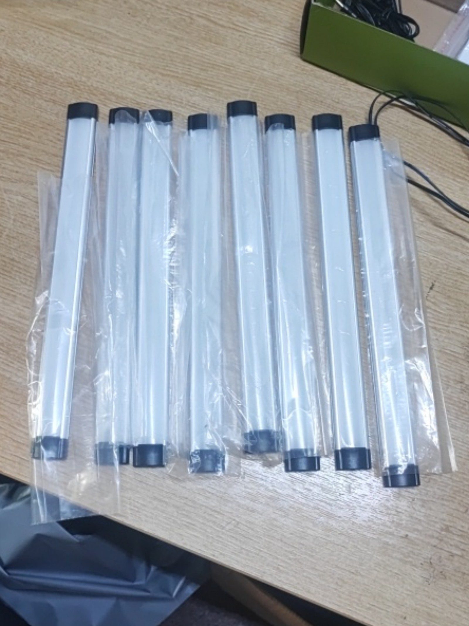 Unbranded White 8 LED Light Bars with Power Adapters and Connectors image 2