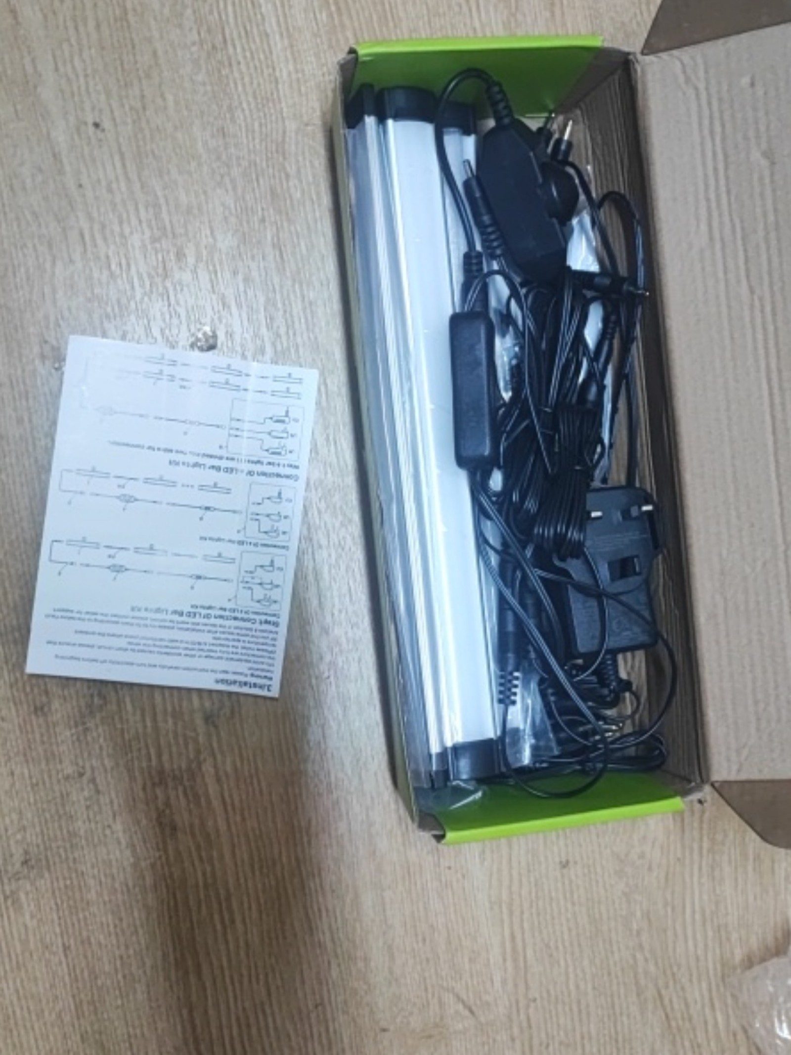 Unbranded White 8 LED Light Bars with Power Adapters and Connectors image 5