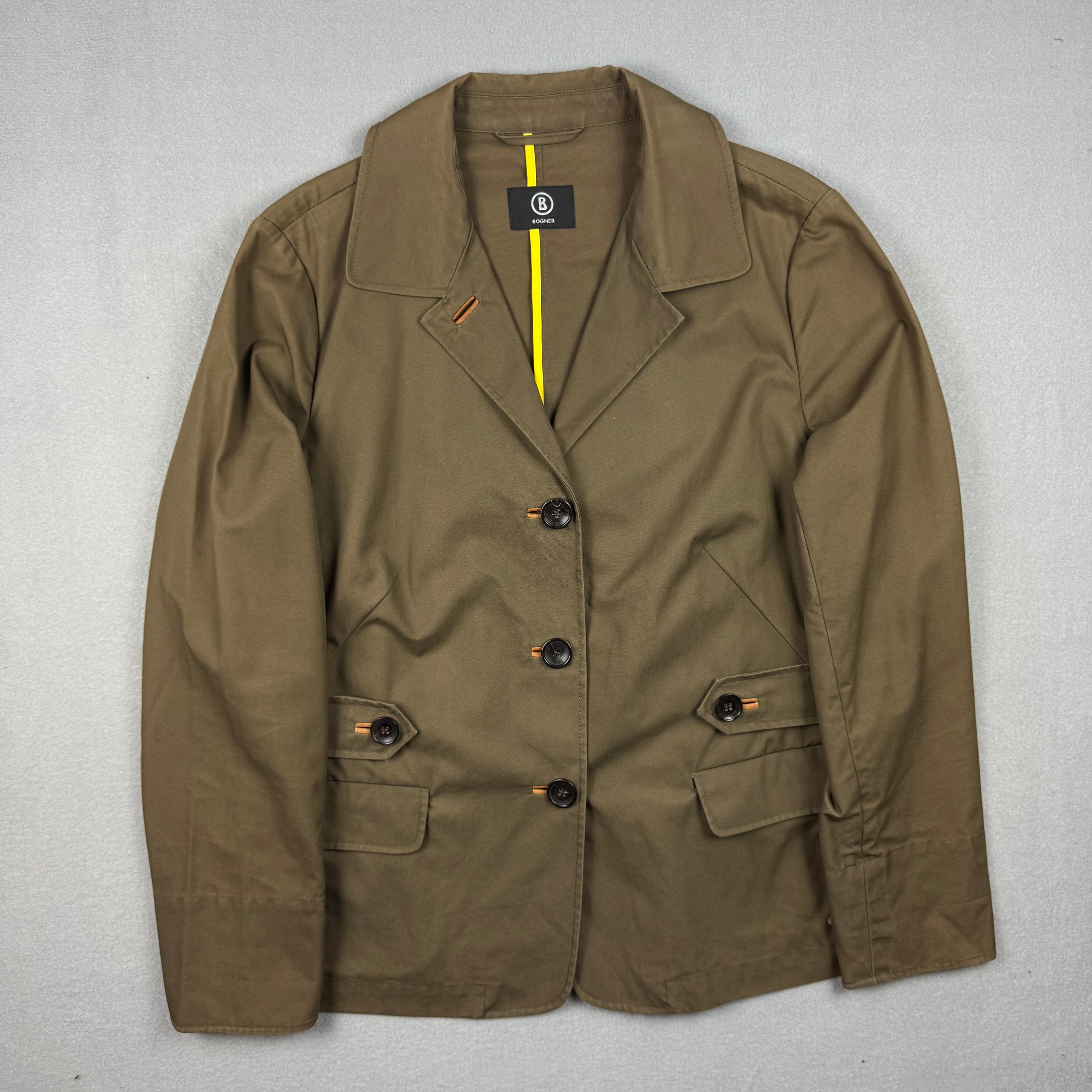 Bogner Brown / Khaki Casual Jacket Cotton Blend Women`s Size 42 / M