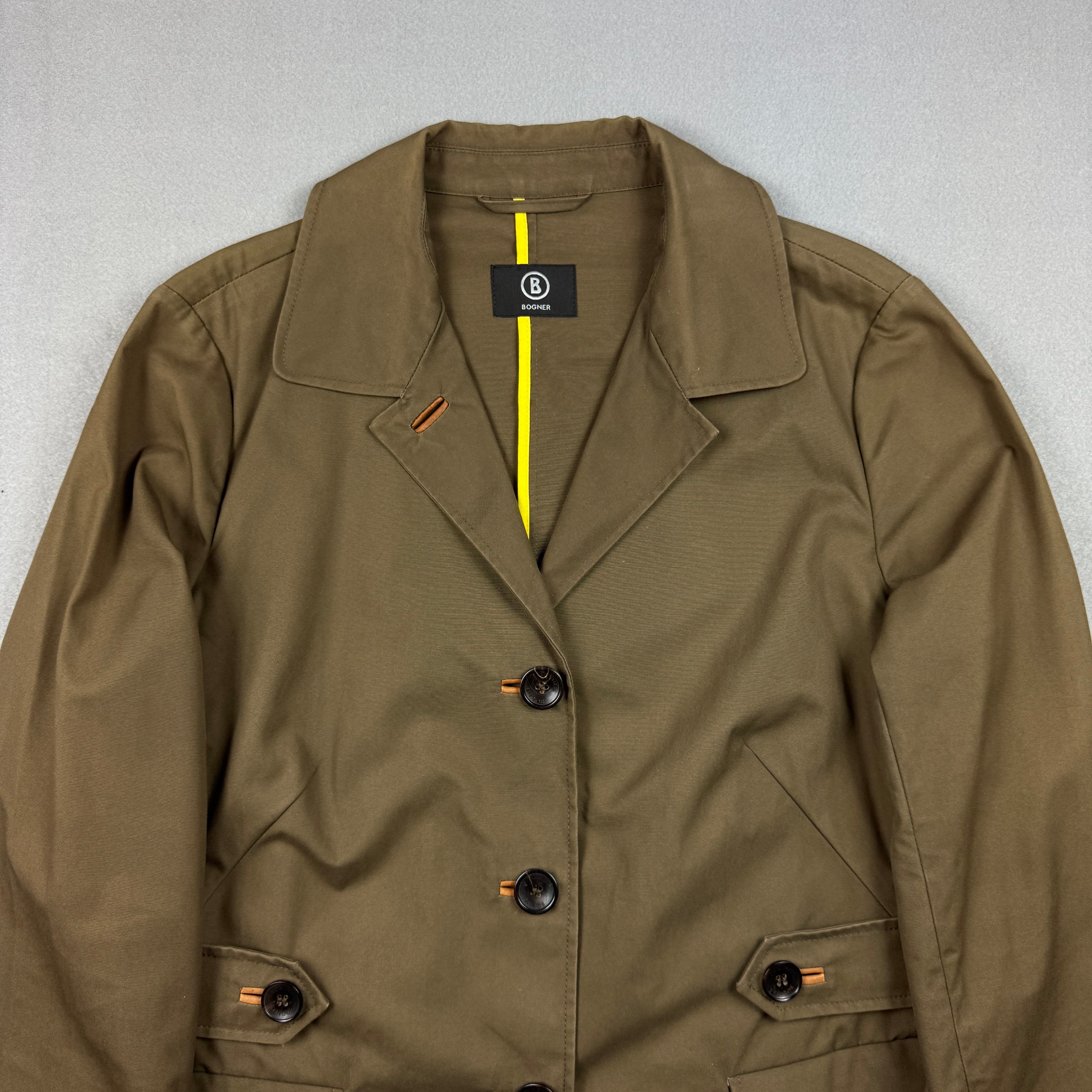 Bogner Brown / Khaki Casual Jacket Cotton Blend Women`s Size 42 / M image 4