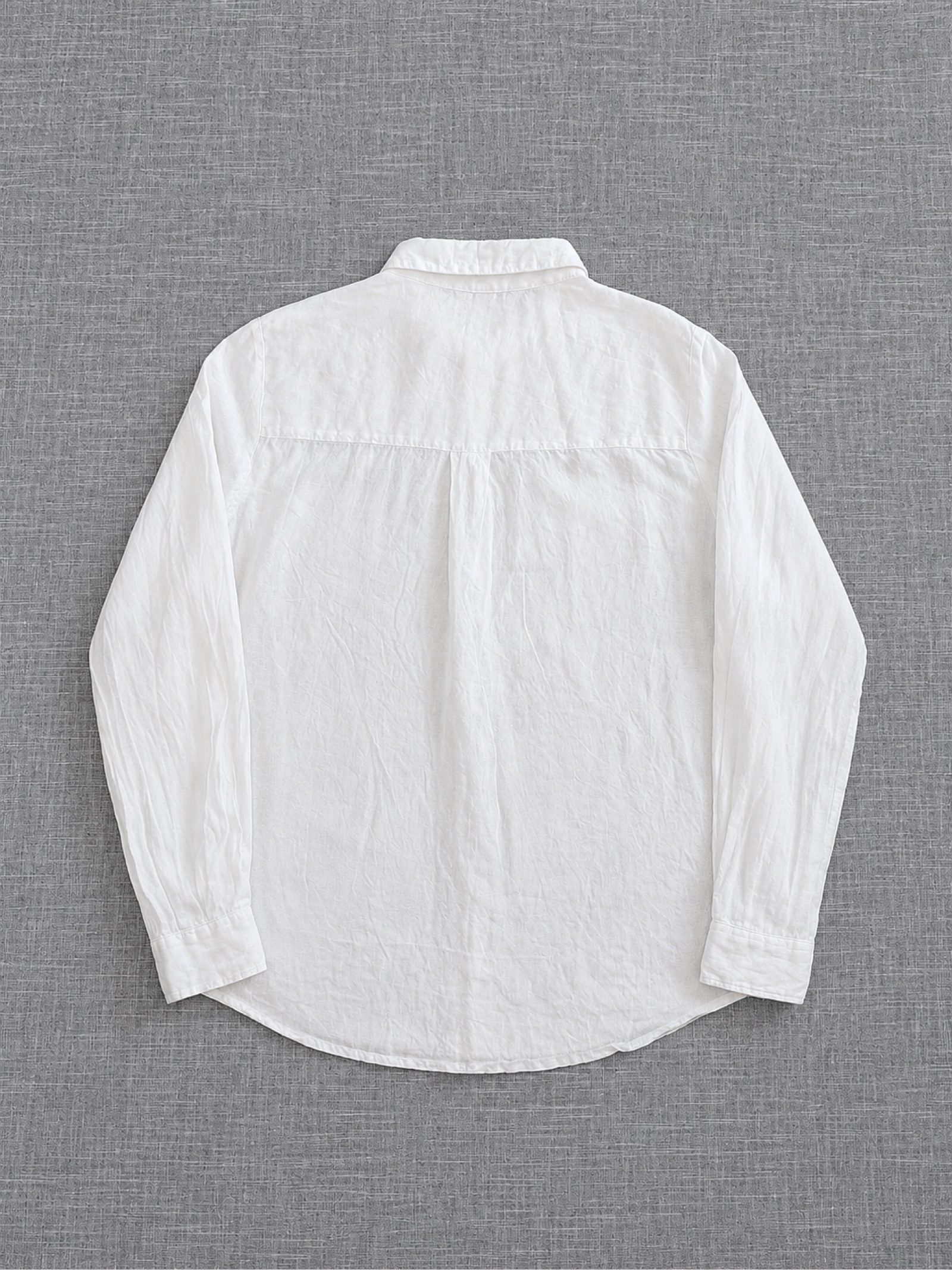 H&M Women’s Linen Shirt UK 8 White Long Sleeve Buttoned image 2