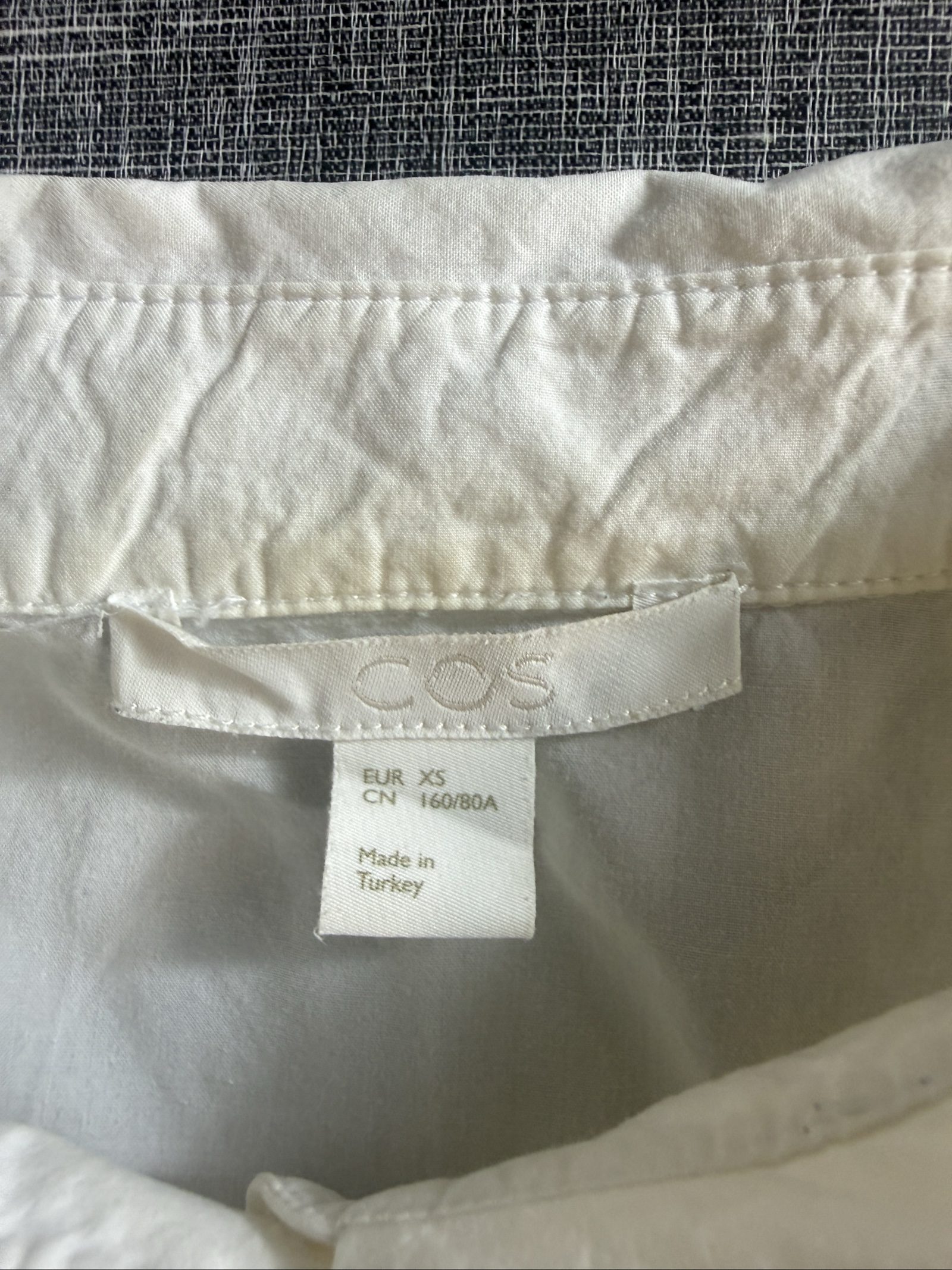 COS Women’s White Cotton Longline Shirt XS Lightweight Button-Up image 4